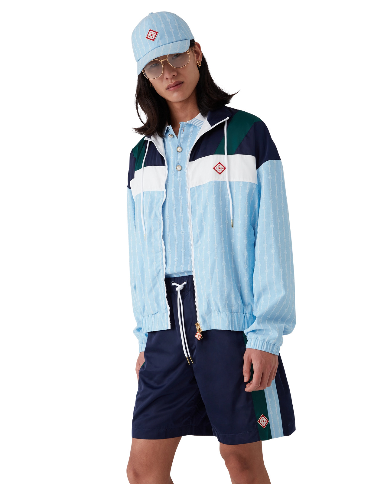 Pinstripe Laurel Track Jacket | Casablanca Paris - 4