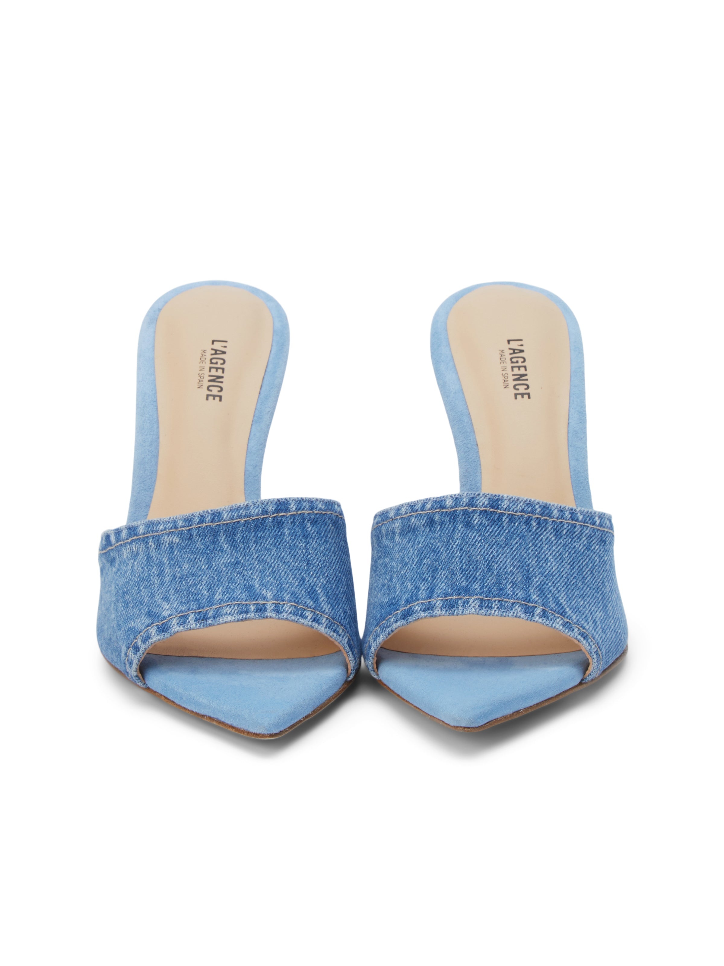 Lolita Denim Open-Toe Mule - 5