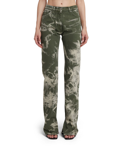 MSGM Bull cotton pants with marbleized tie-dye treatment outlook