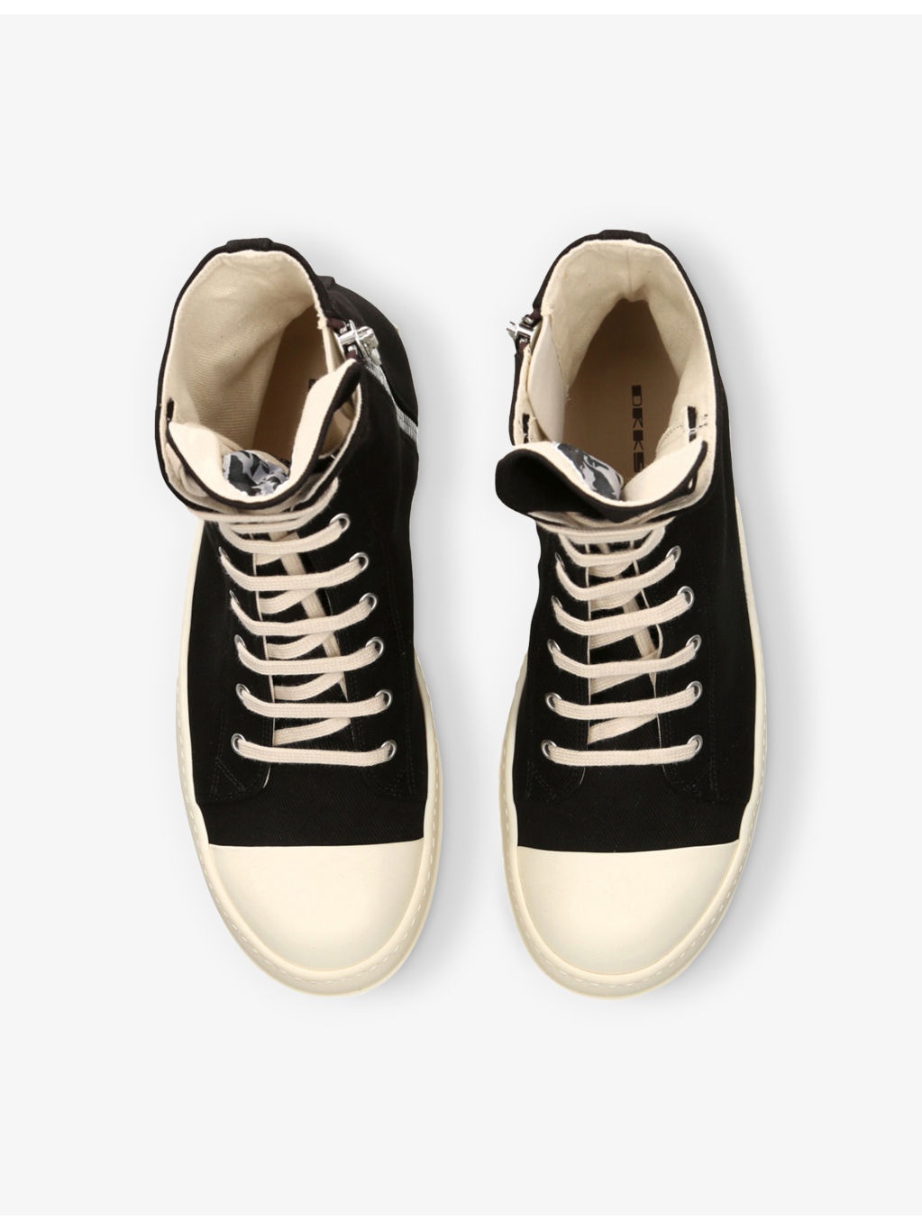 Contrast-Toe Denim High-Top Trainers - 2