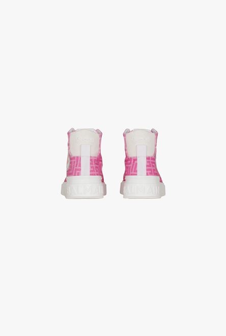 Balmain x Barbie - Pink canvas high-top B-Court sneakers - 3