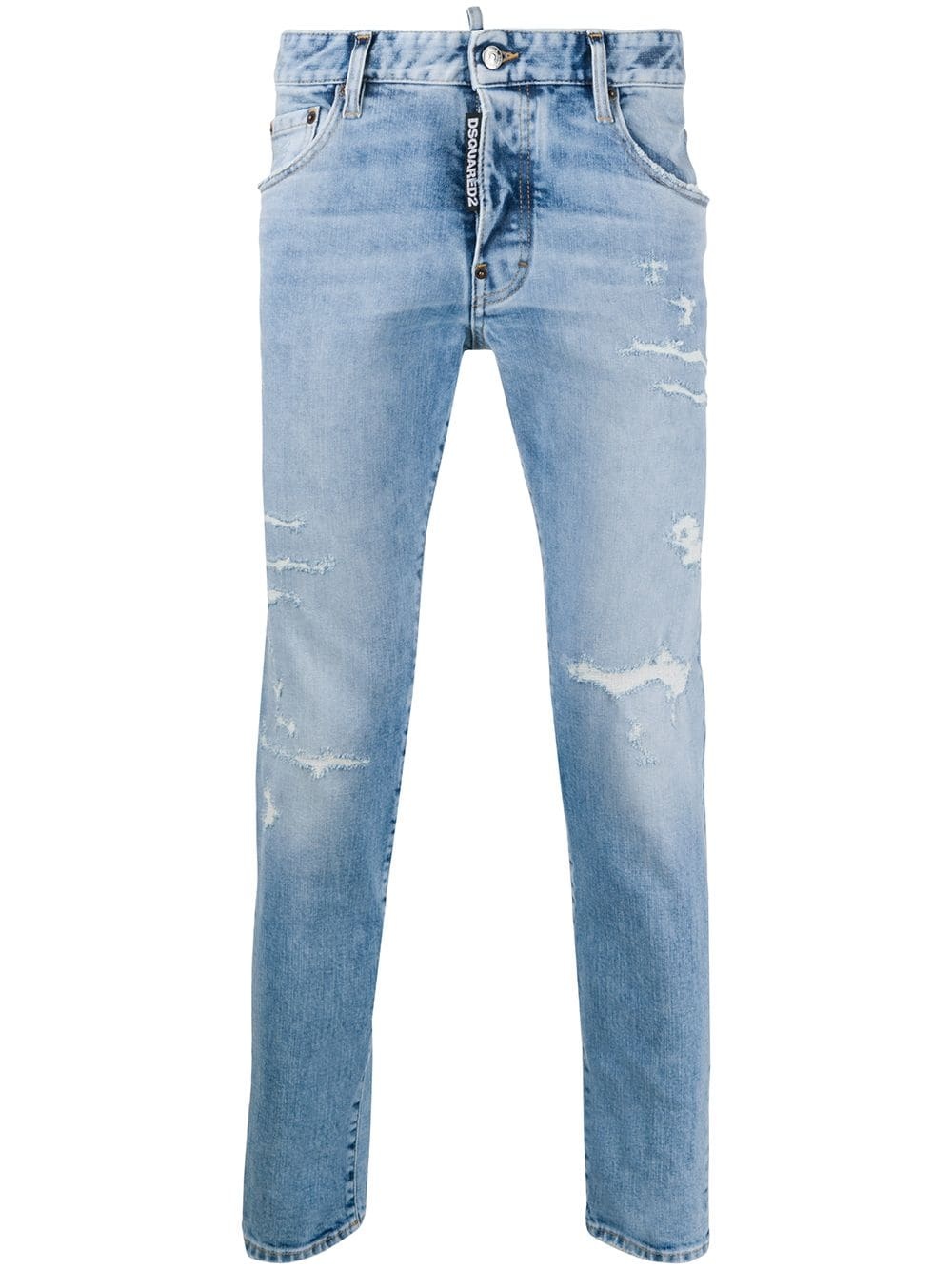 distressed skinny-fit jeans - 1