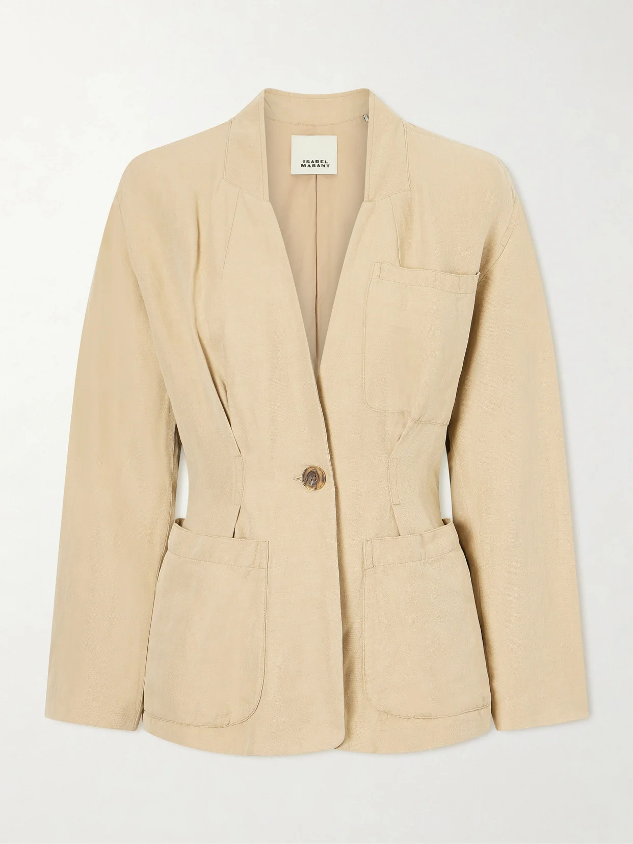 Soraya Linen And Silk-blend Blazer - 1
