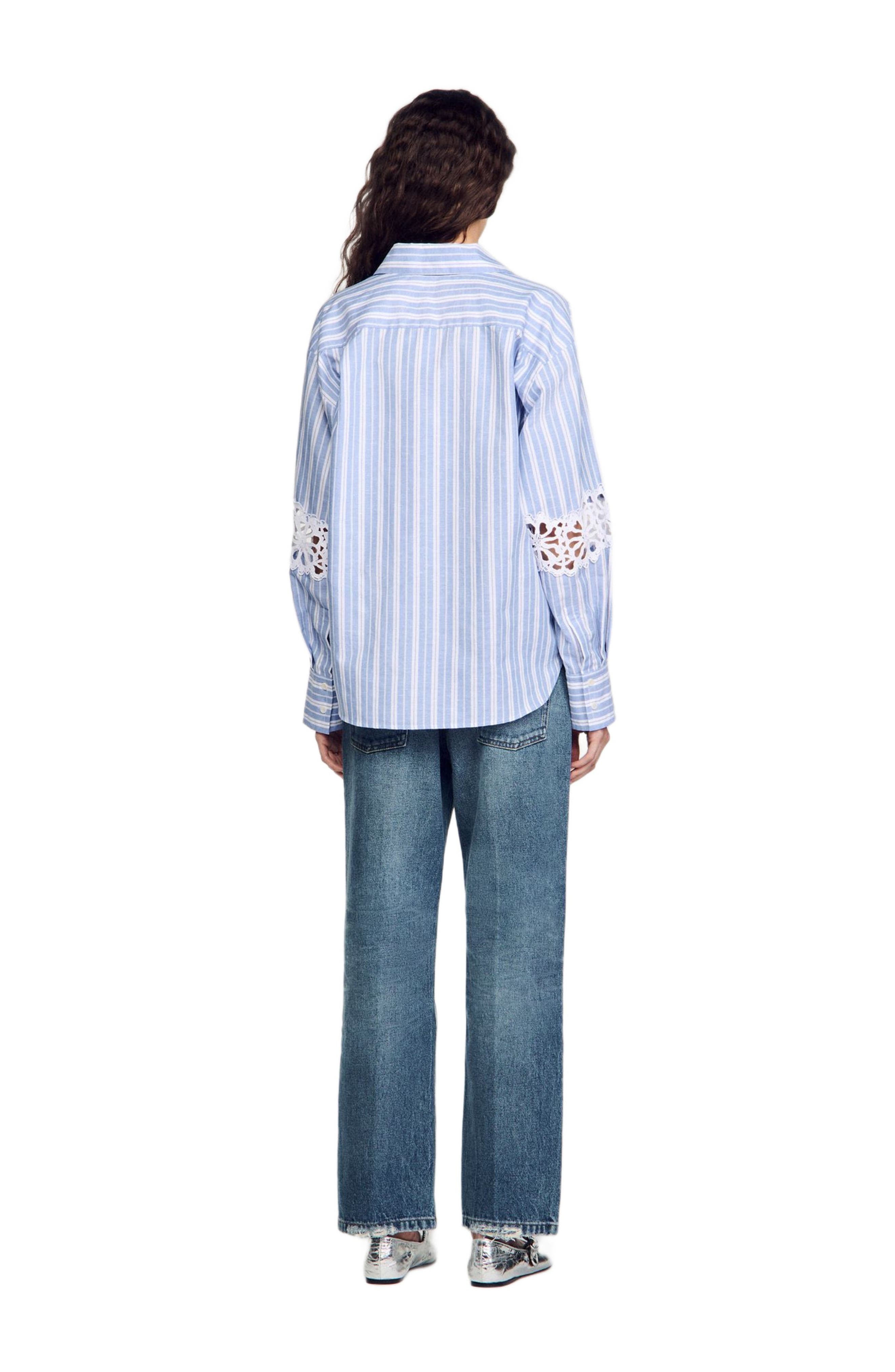 SANDRO Striped shirt in Blu /White at Nordstrom - 3
