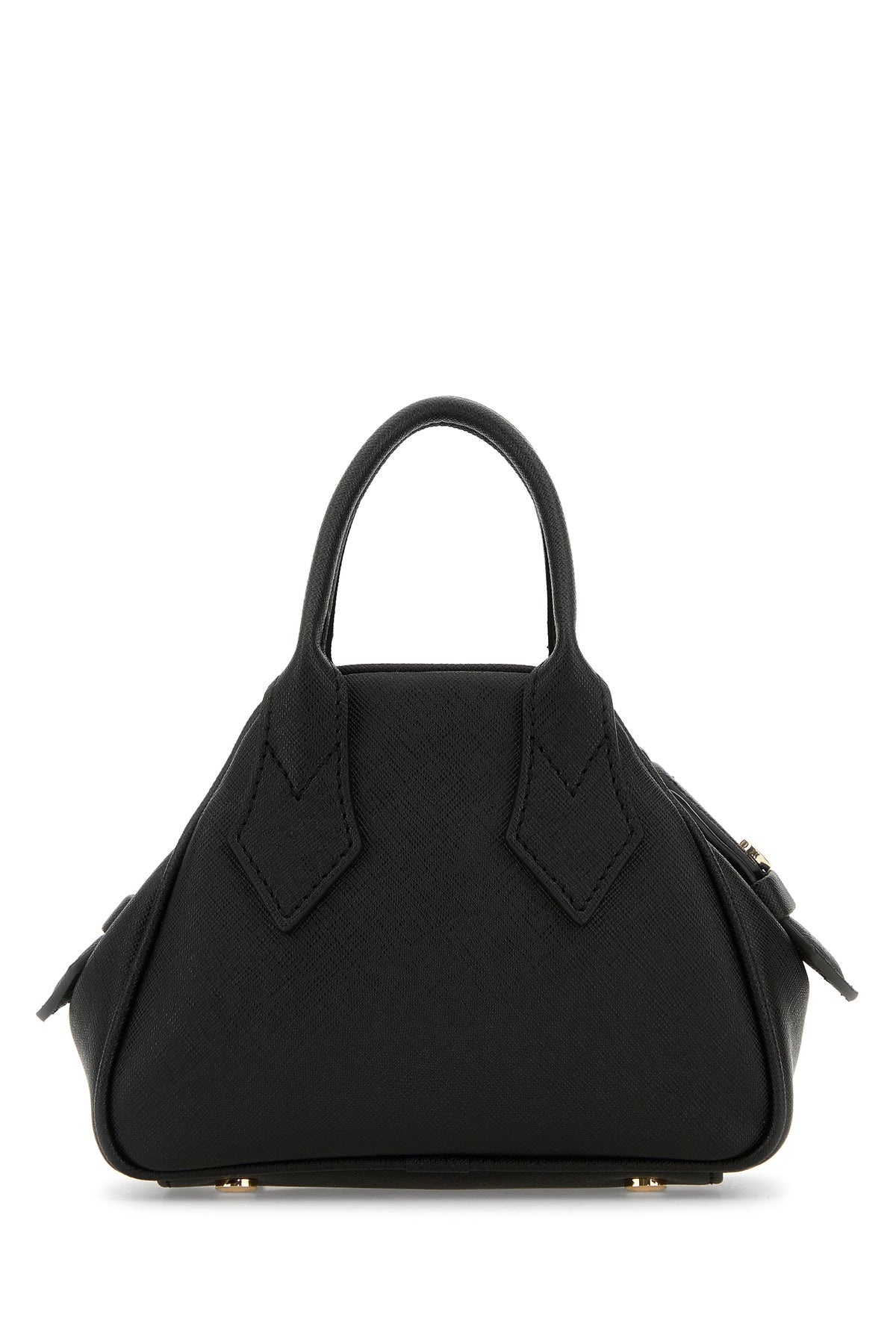 Black synthetic leather mini Yasmine handbag - 3