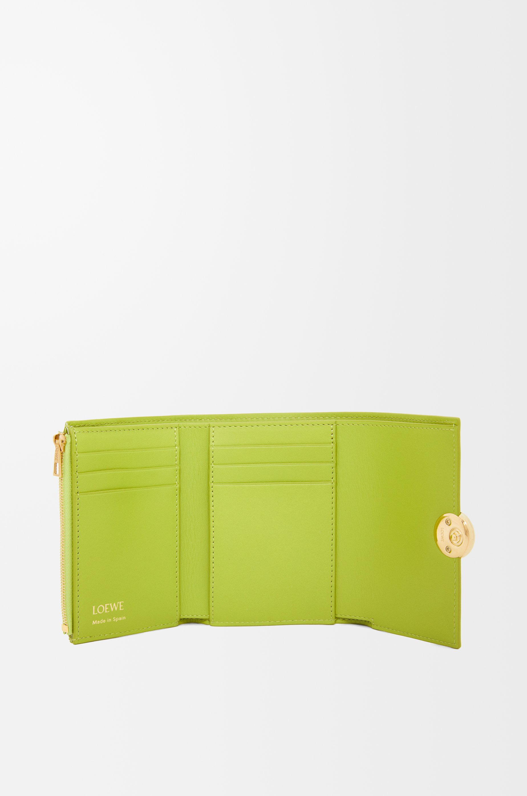 Pebble small vertical wallet in shiny nappa calfskin - 2
