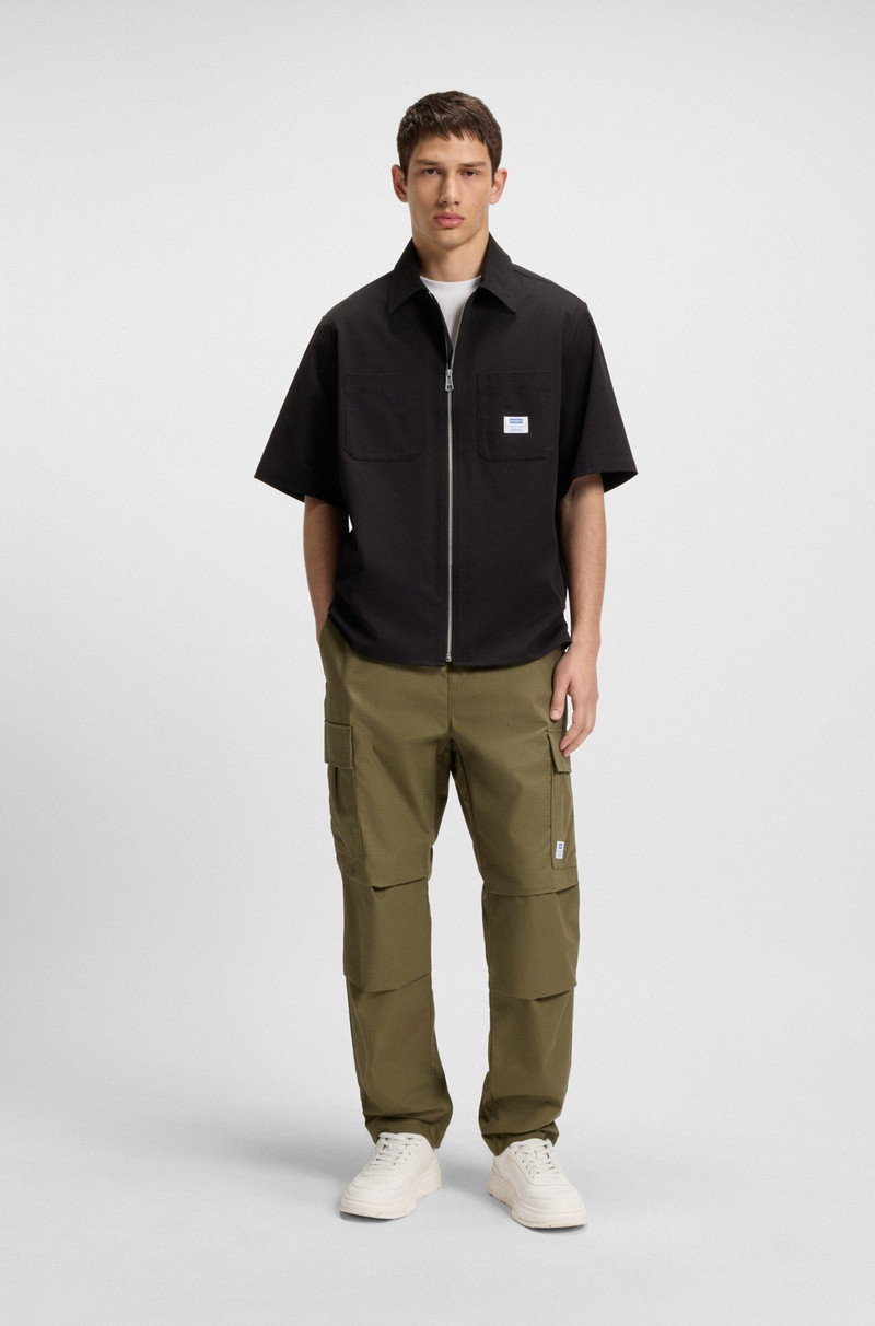 HUGO RELAXED-FIT CARGO TROUSERS IN RIPSTOP COTTON outlook