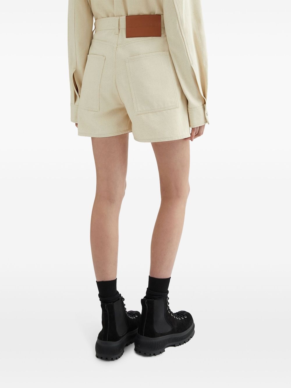 high-rise denim shorts - 4