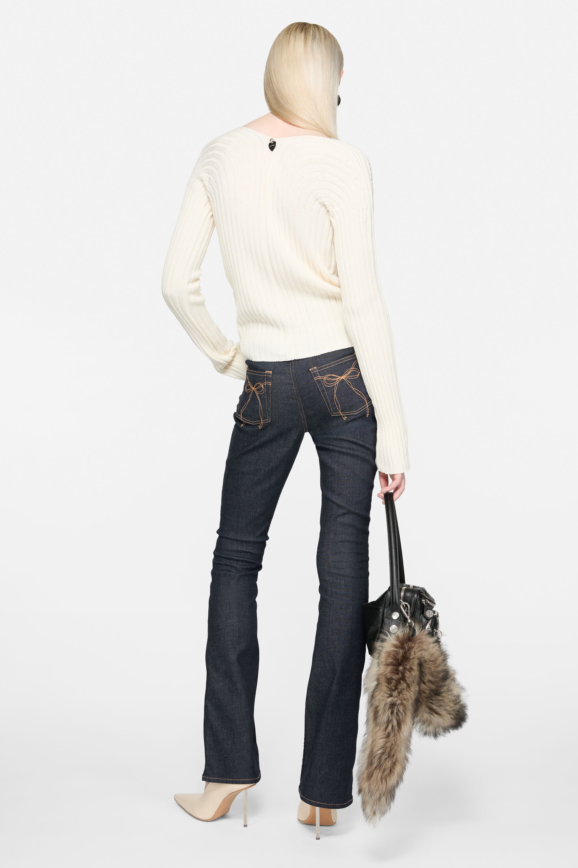 Stretch denim trousers - Dark Blue - 3