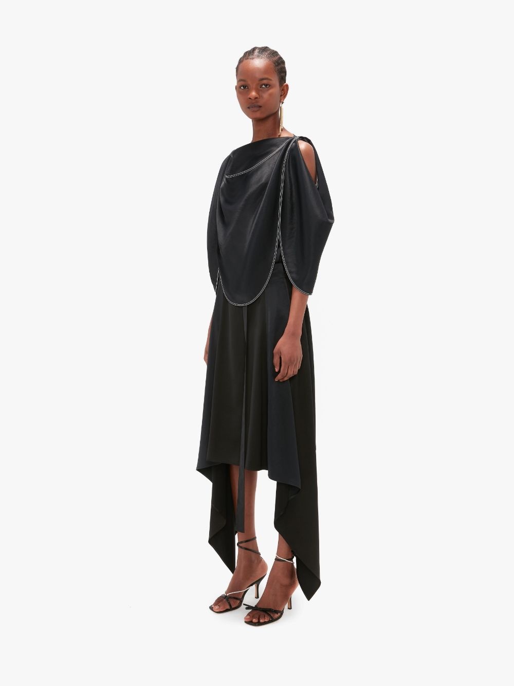 ASYMMETRIC MIDI SKIRT - 3
