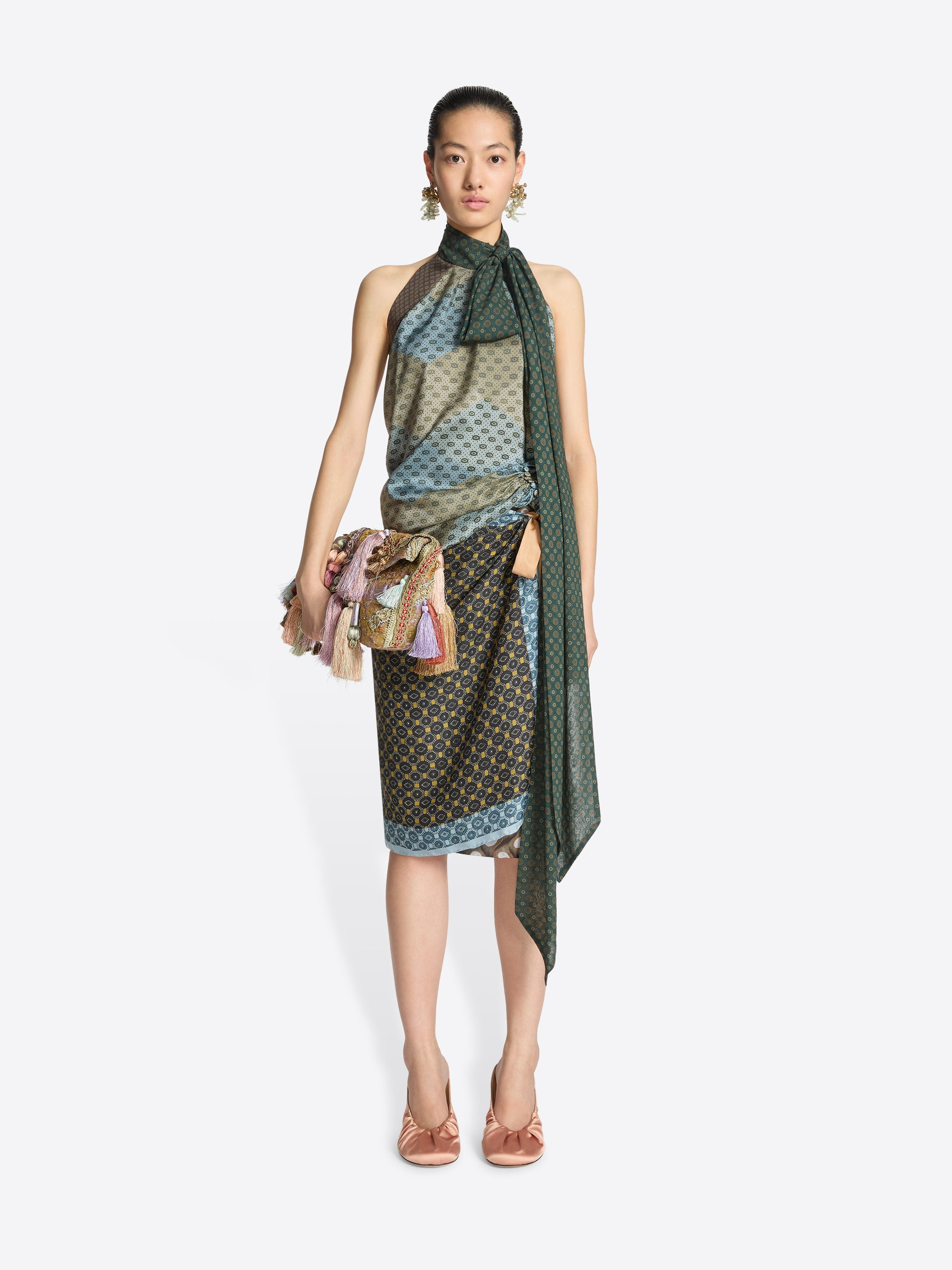 SILK HALTERNECK TOP - 2