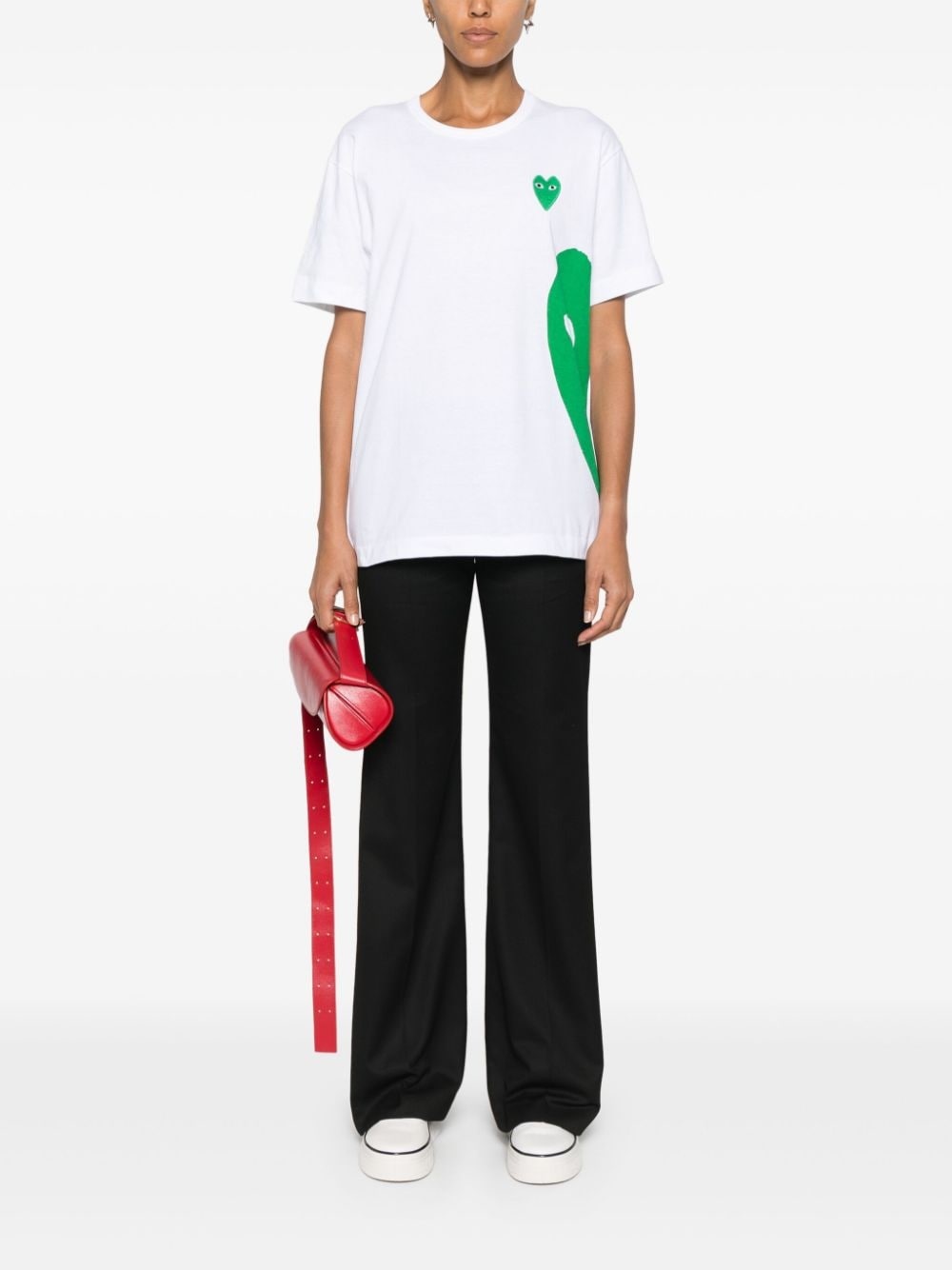 heart-patch T-shirt - 2