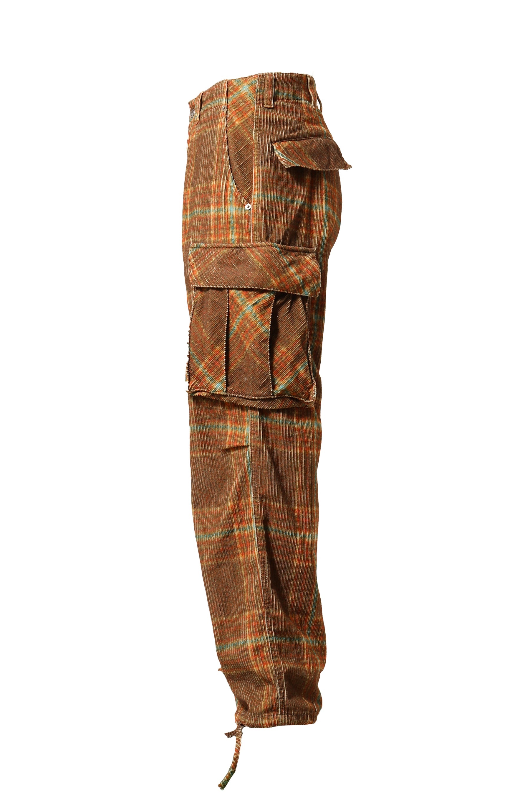 ERL CORDUROY PRINTED CARGO PANTS WOVEN / GRY BRW | nubiantokyo