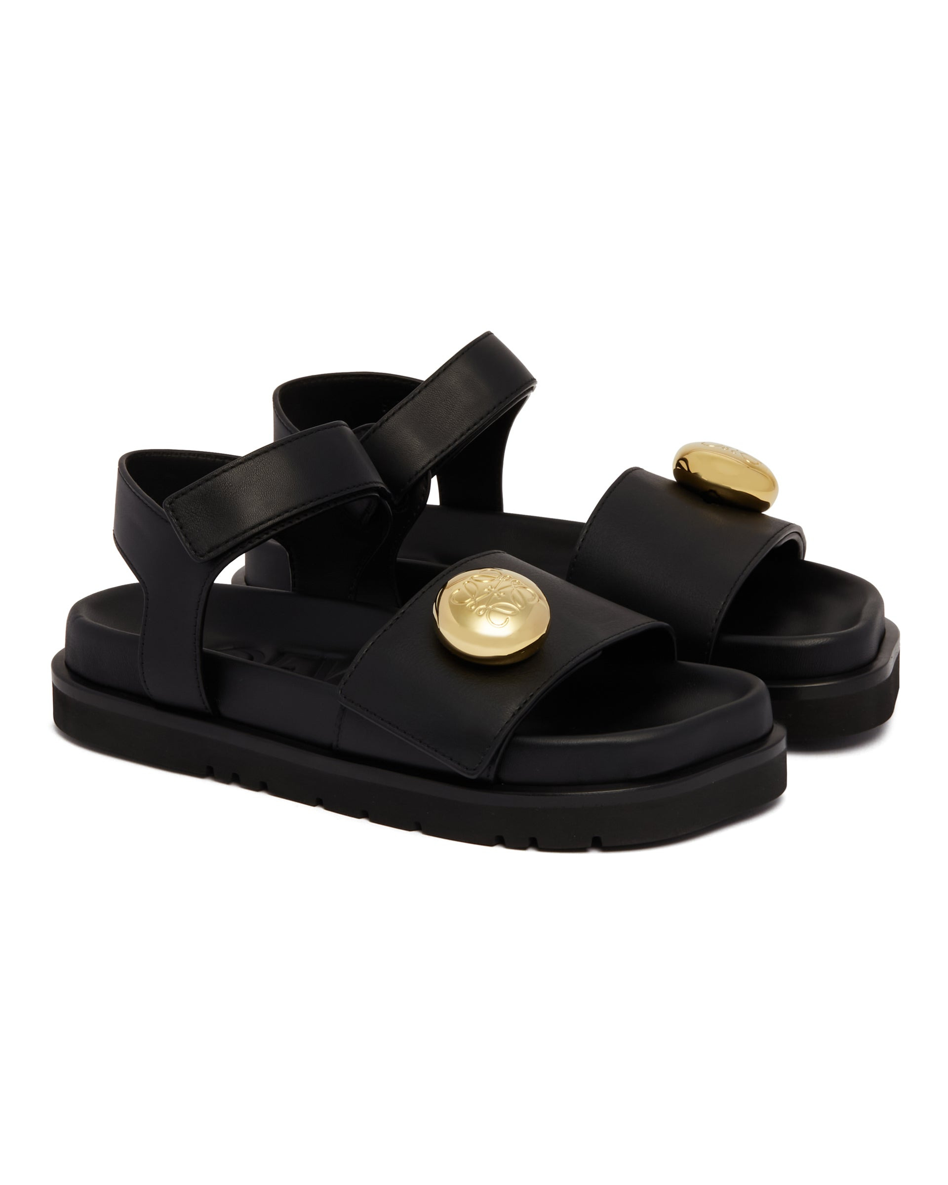 Black Pebble Fussbett Sandals - 3