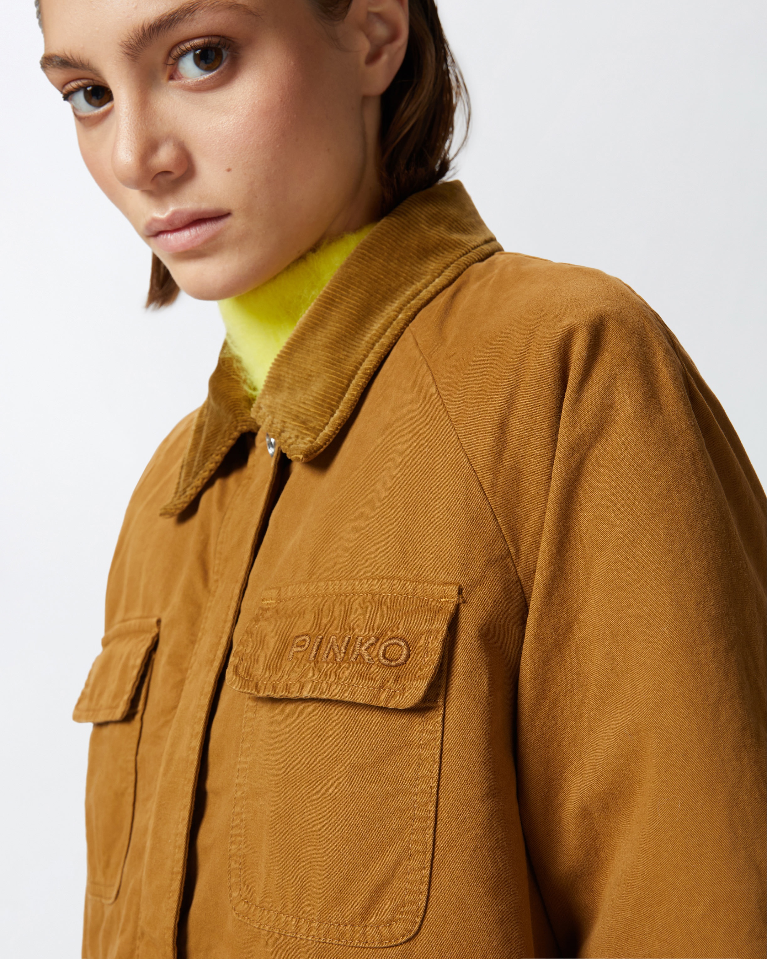 PEA JACKET WITH CORDUROY COLLAR - 5