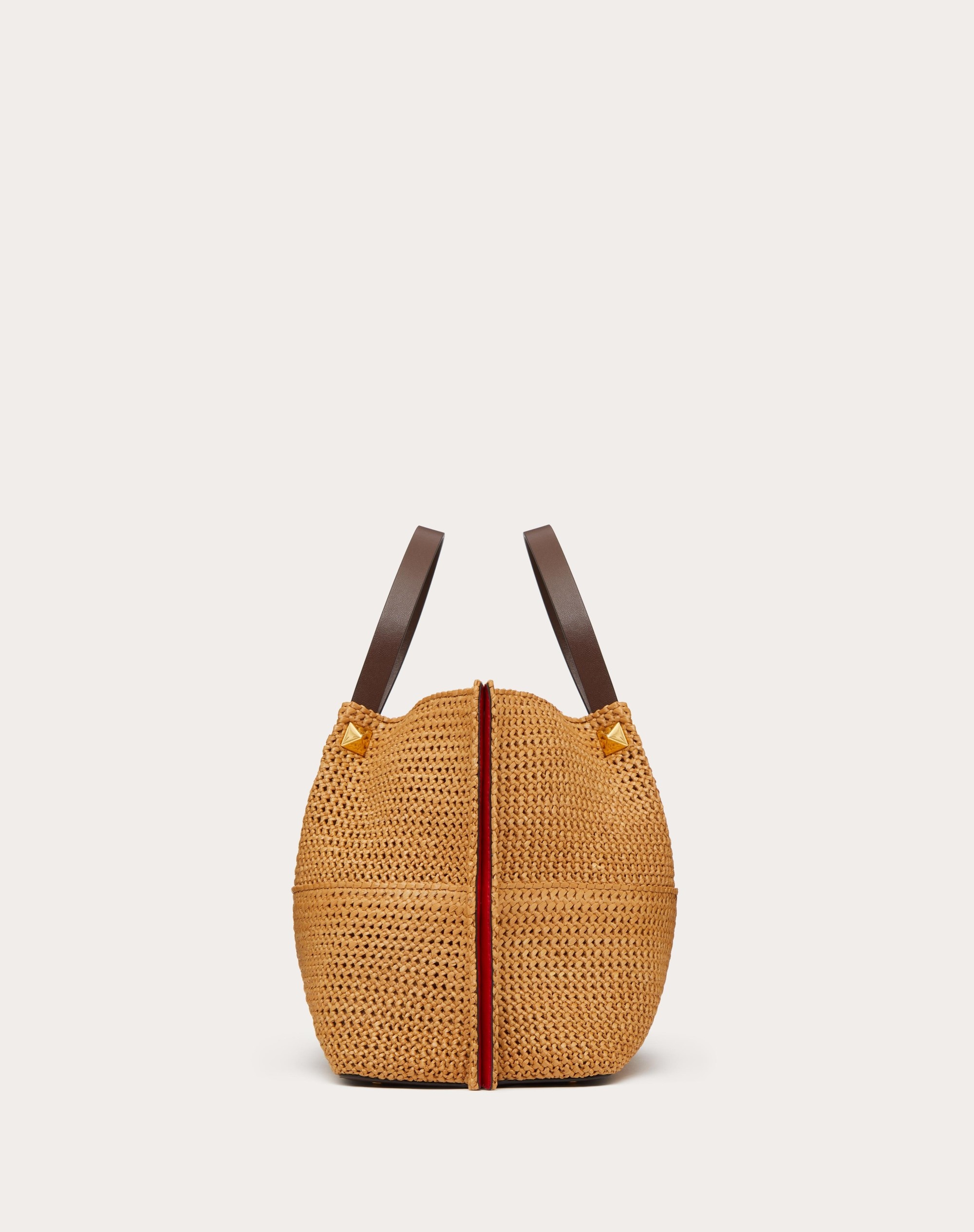 【ヴァレンティノ】 SHOPPING BAGS トートバッグ Valentino MEDIUM SHOPPING BAG IN SYNTHETIC RAFFIA | REVERSIBLE
