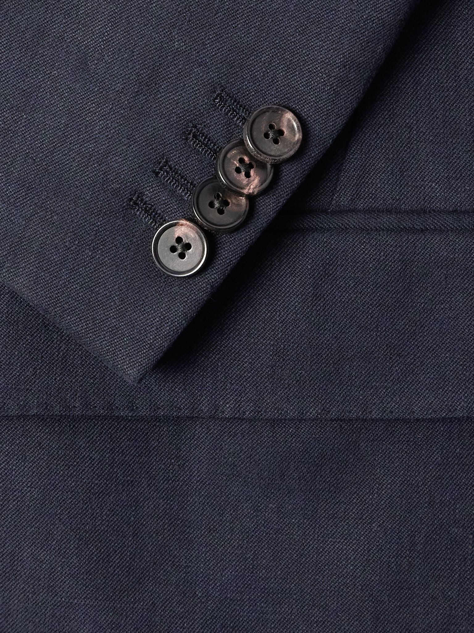 Torino Linen Suit Jacket Navy - 4