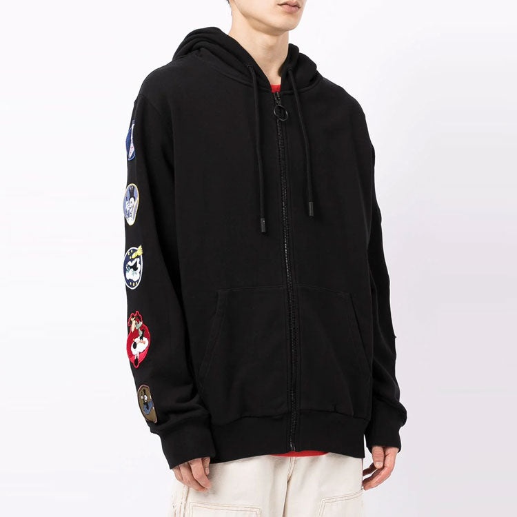 Men's Off-White Back Arrow Zipper Black OMBB030G20FLE0011000 - 4