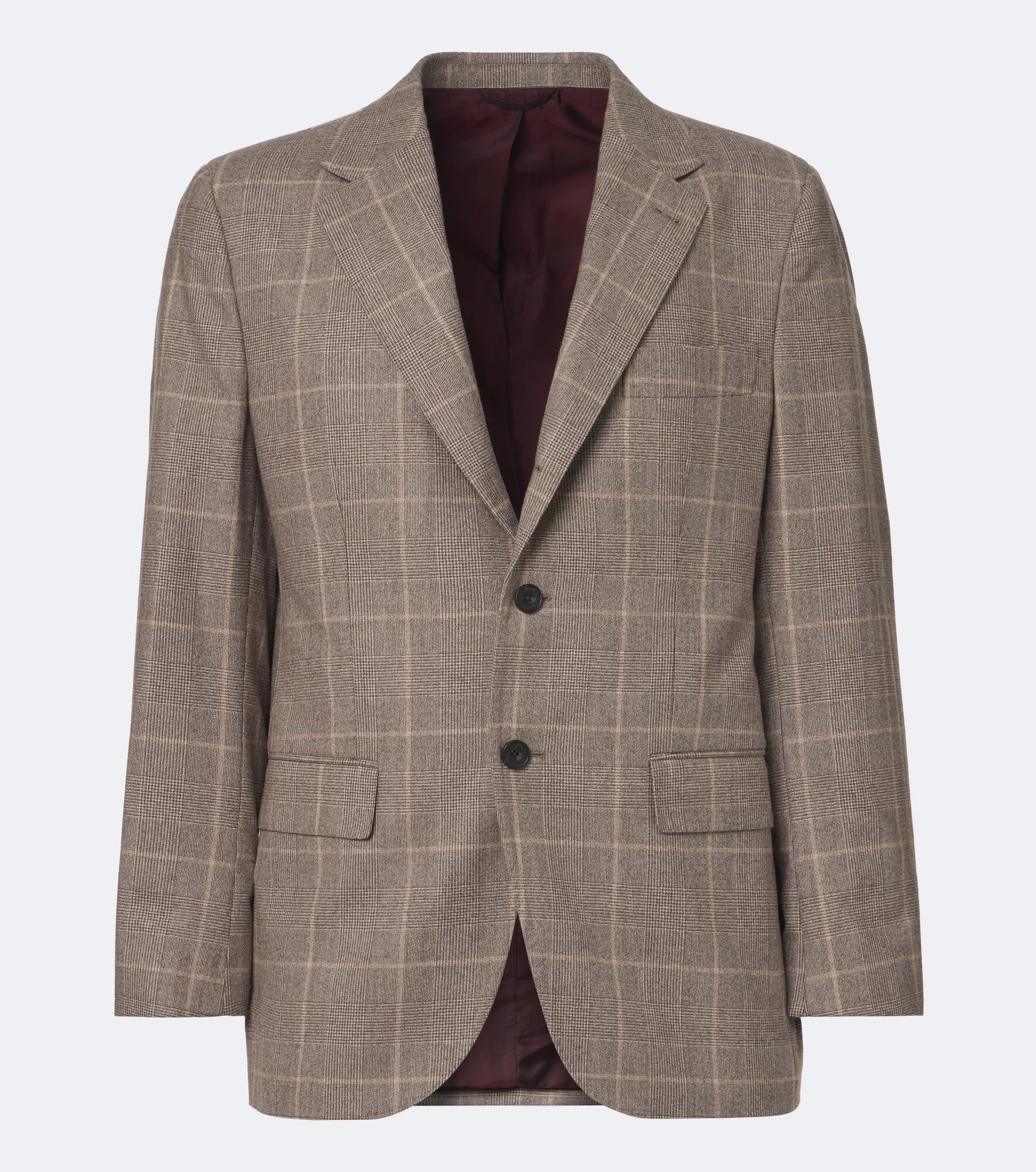Checked virgin wool blazer - 1