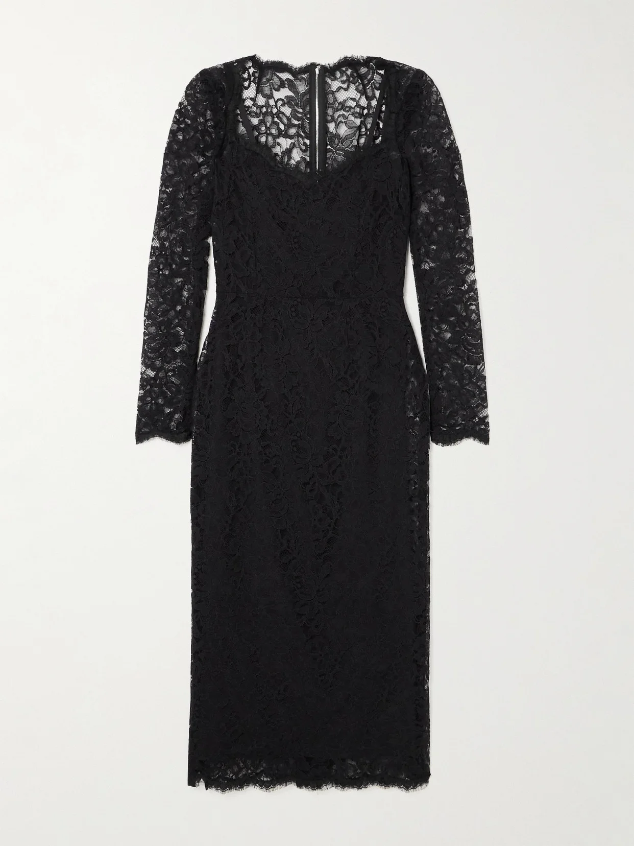 Corded Lace Midi Dress - 1