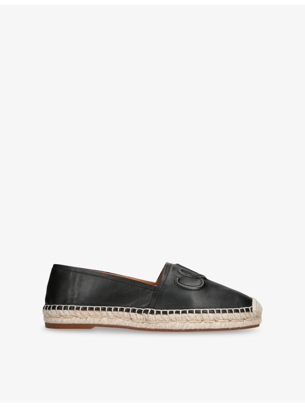 Isla Logo-Embossed Leather Espadrilles - 1