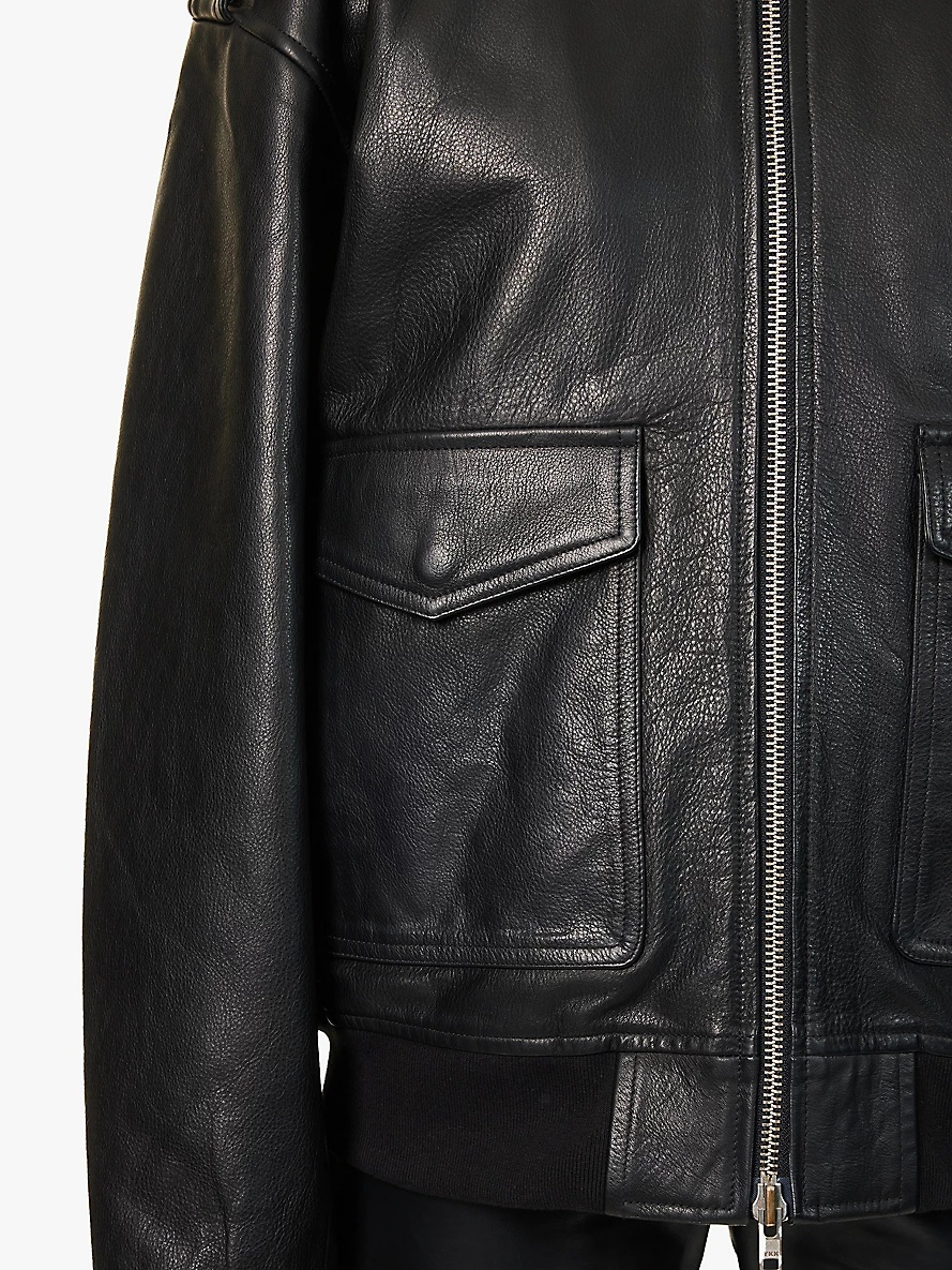 Viper oversized leather jacket - 6