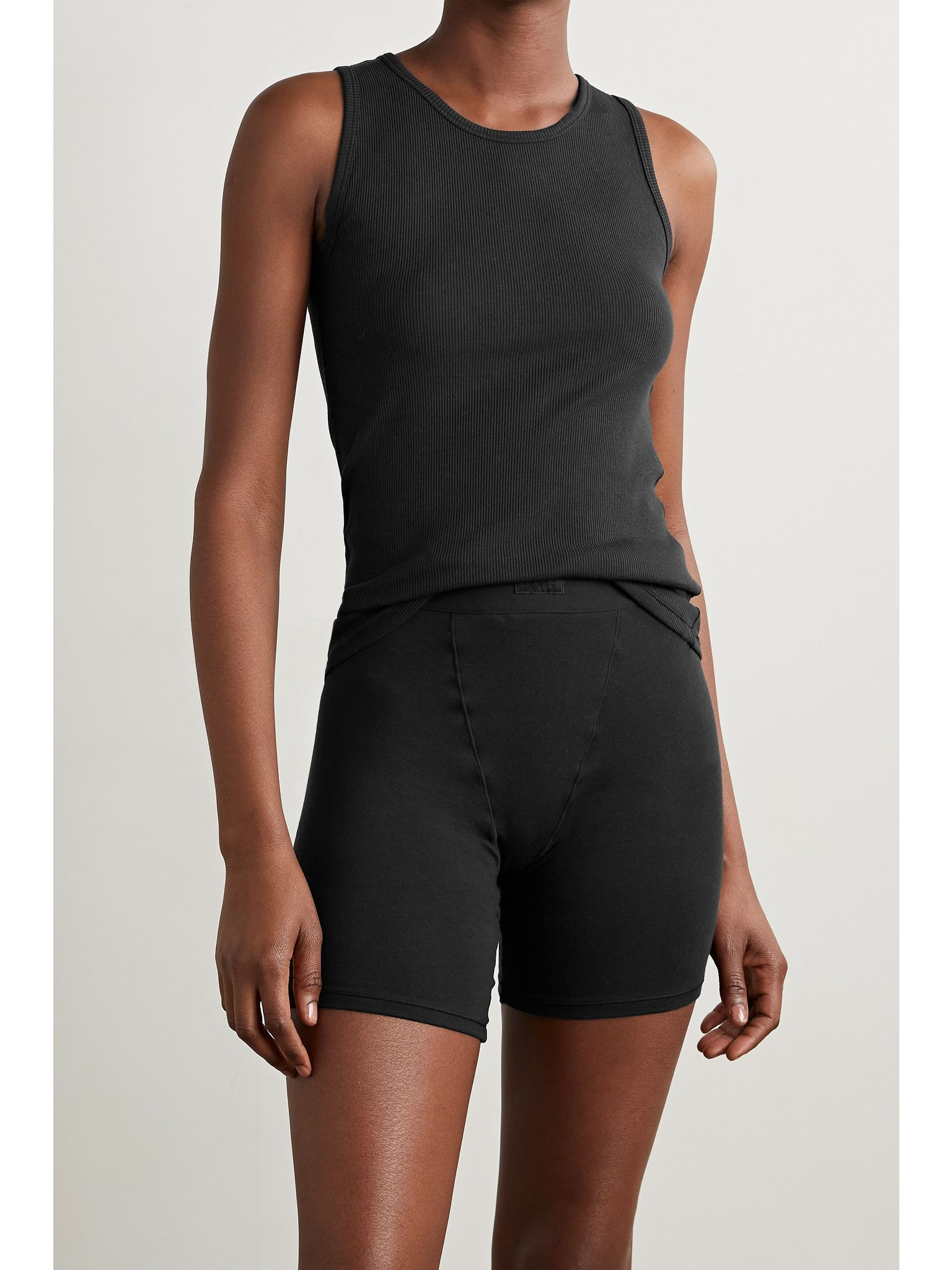 Boyfriend stretch-modal and cotton-blend jersey boxer shorts - Onyx Black - 3