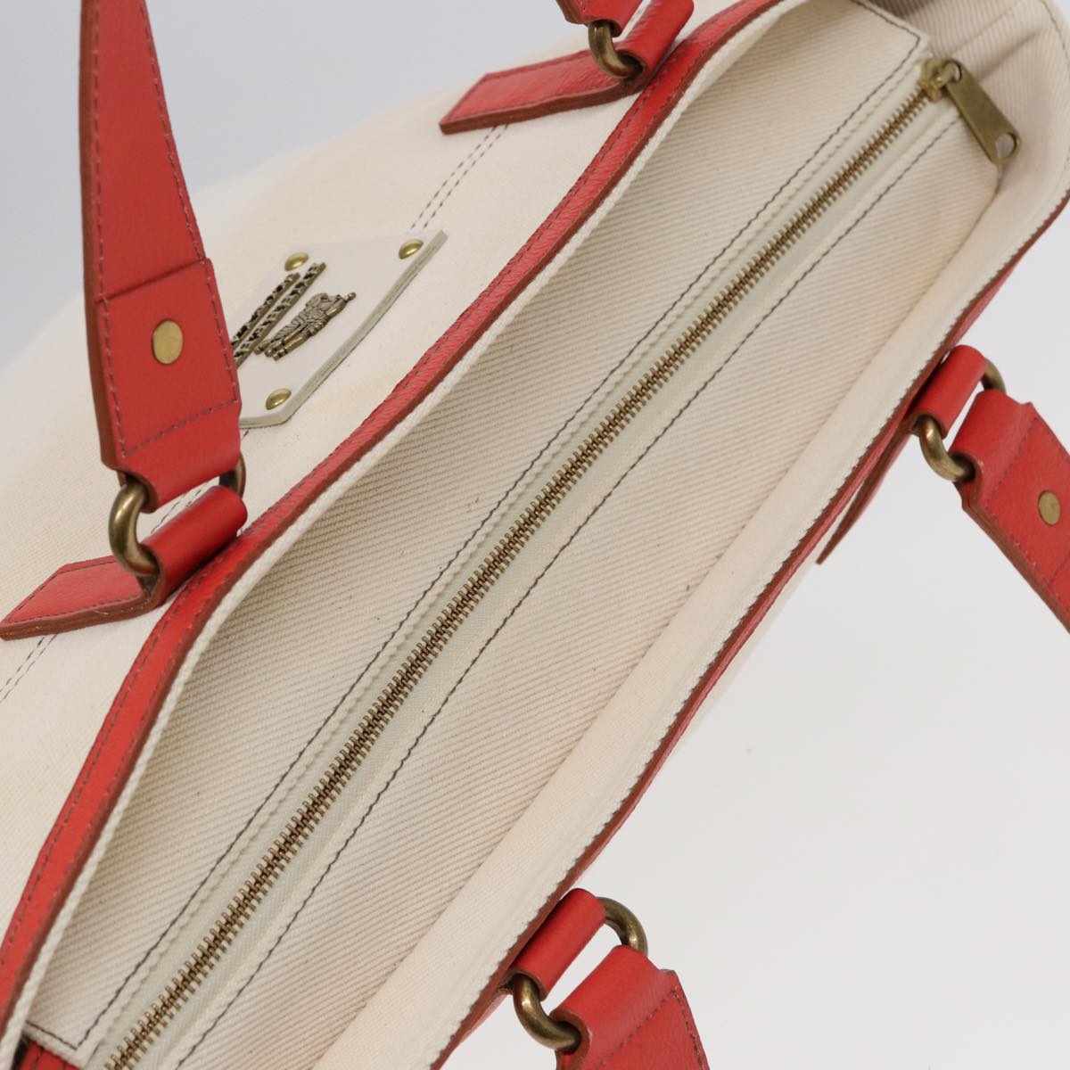 Burberry Blue Label Tote Bag Canvas White Orange - 6