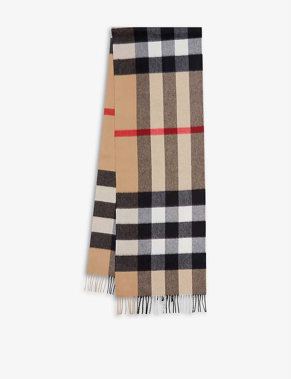 Check-print cashmere scarf - 1