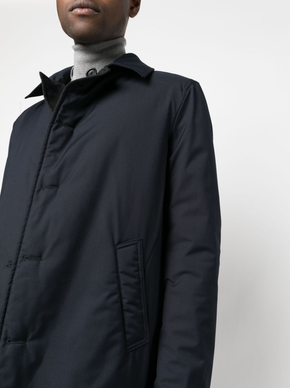 single-breasted wool coat - 6