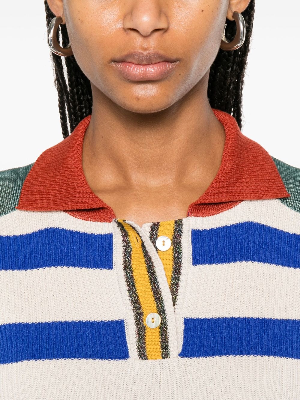 colour-block polo dress - 5