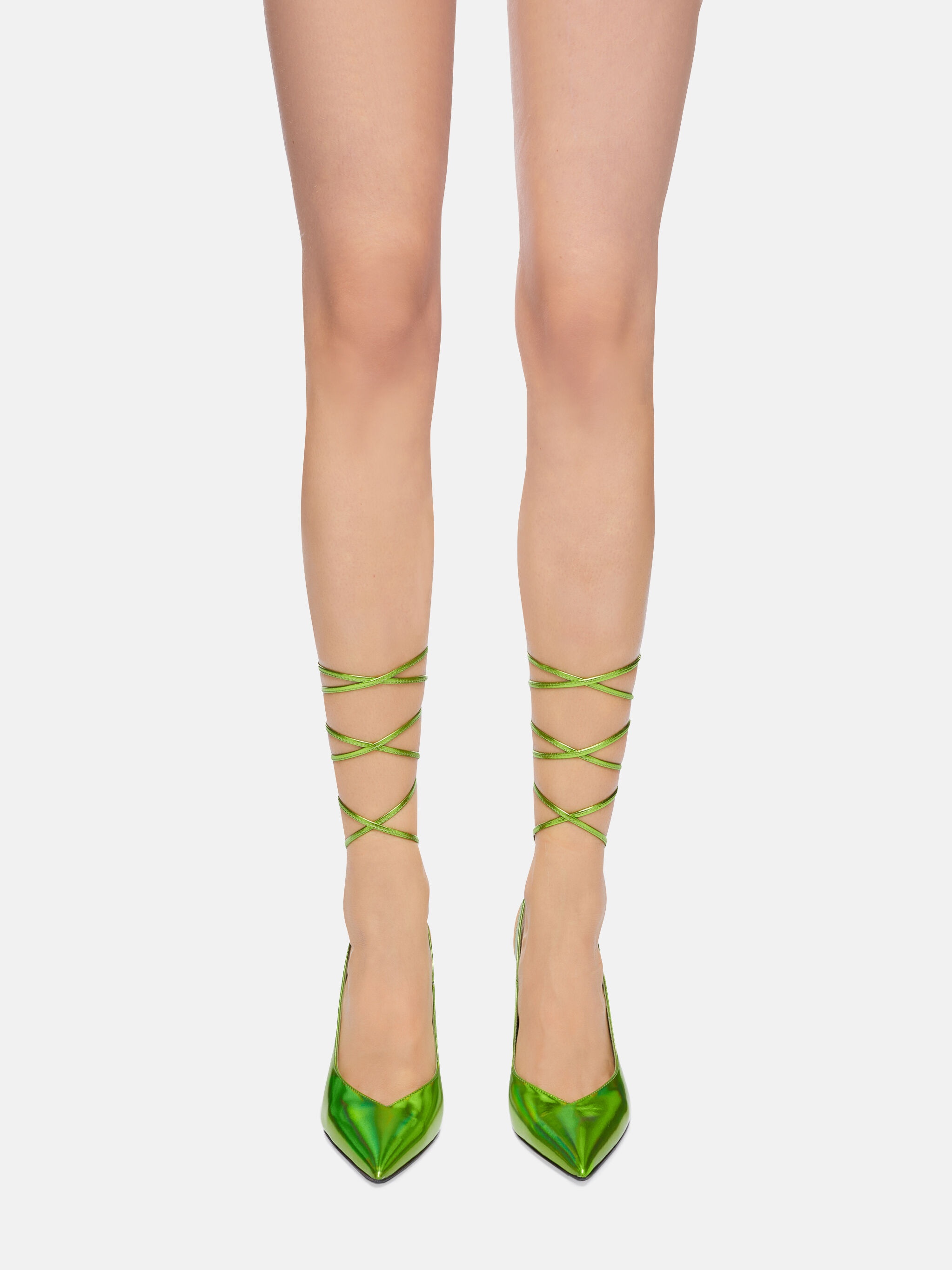 "VENUS" HOLLOGRAPHIC GREEN SLINGBACK - 5