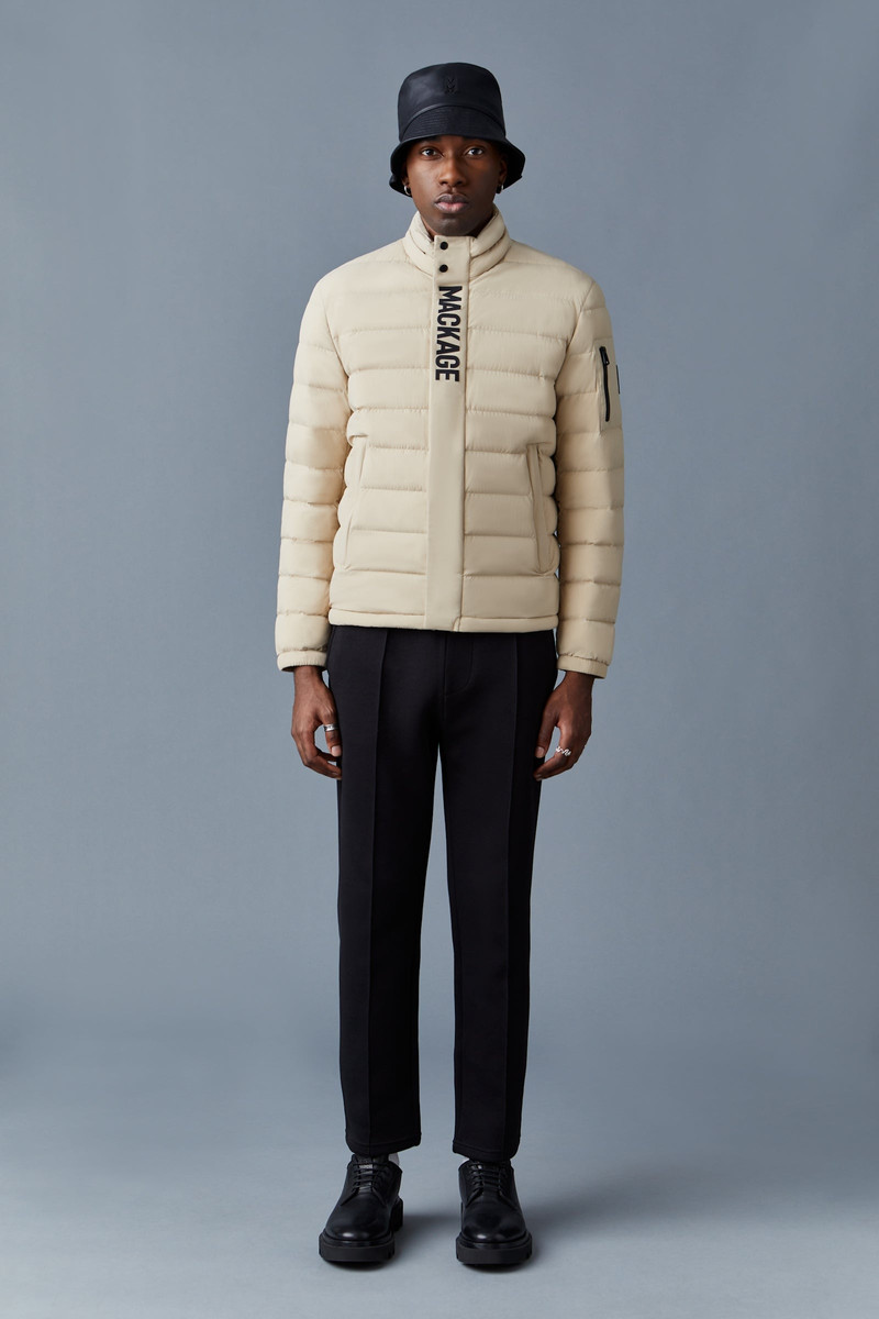 MACKAGE PIERS Stretch light down jacket with stand collar outlook