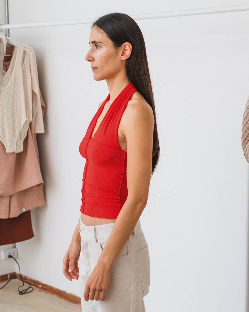 Cinder Halter Top - Fine Organic Cotton Rib 3