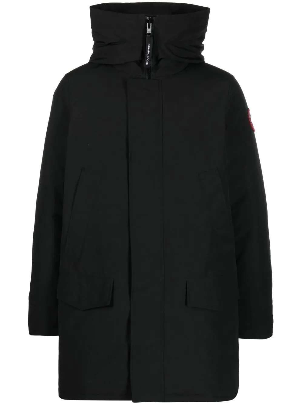 padded mid-length coat - 1