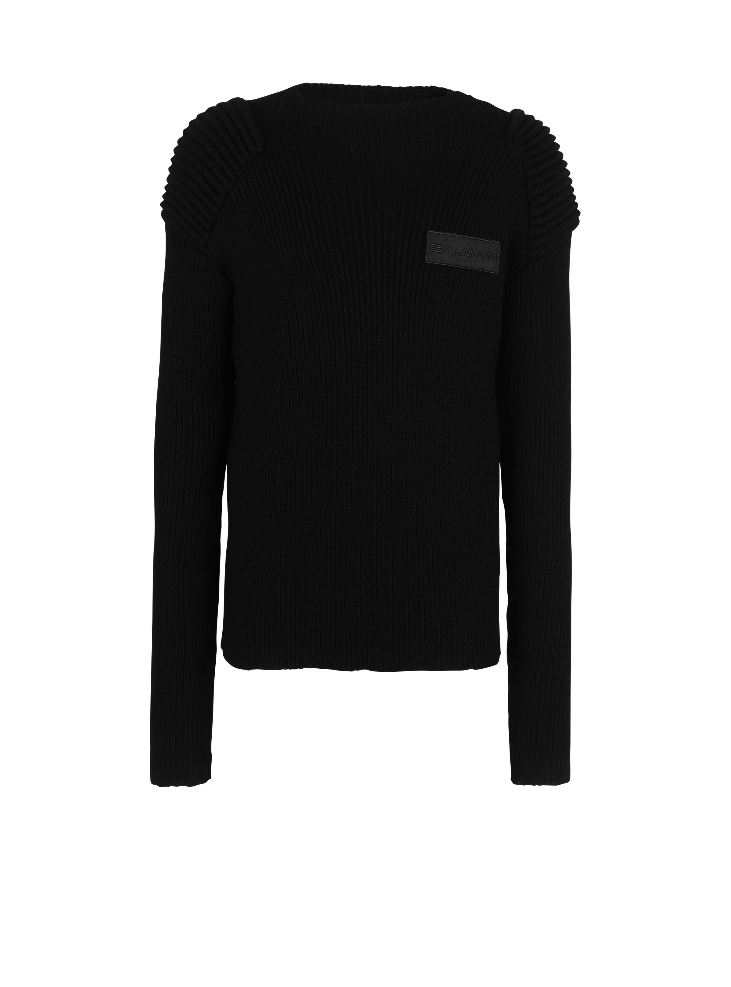 Wool jumper with Balmain logo - 1