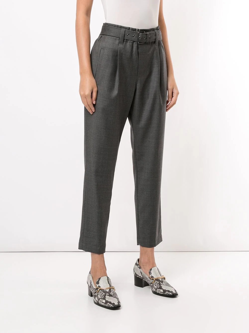 belted cropped trousers  - 3