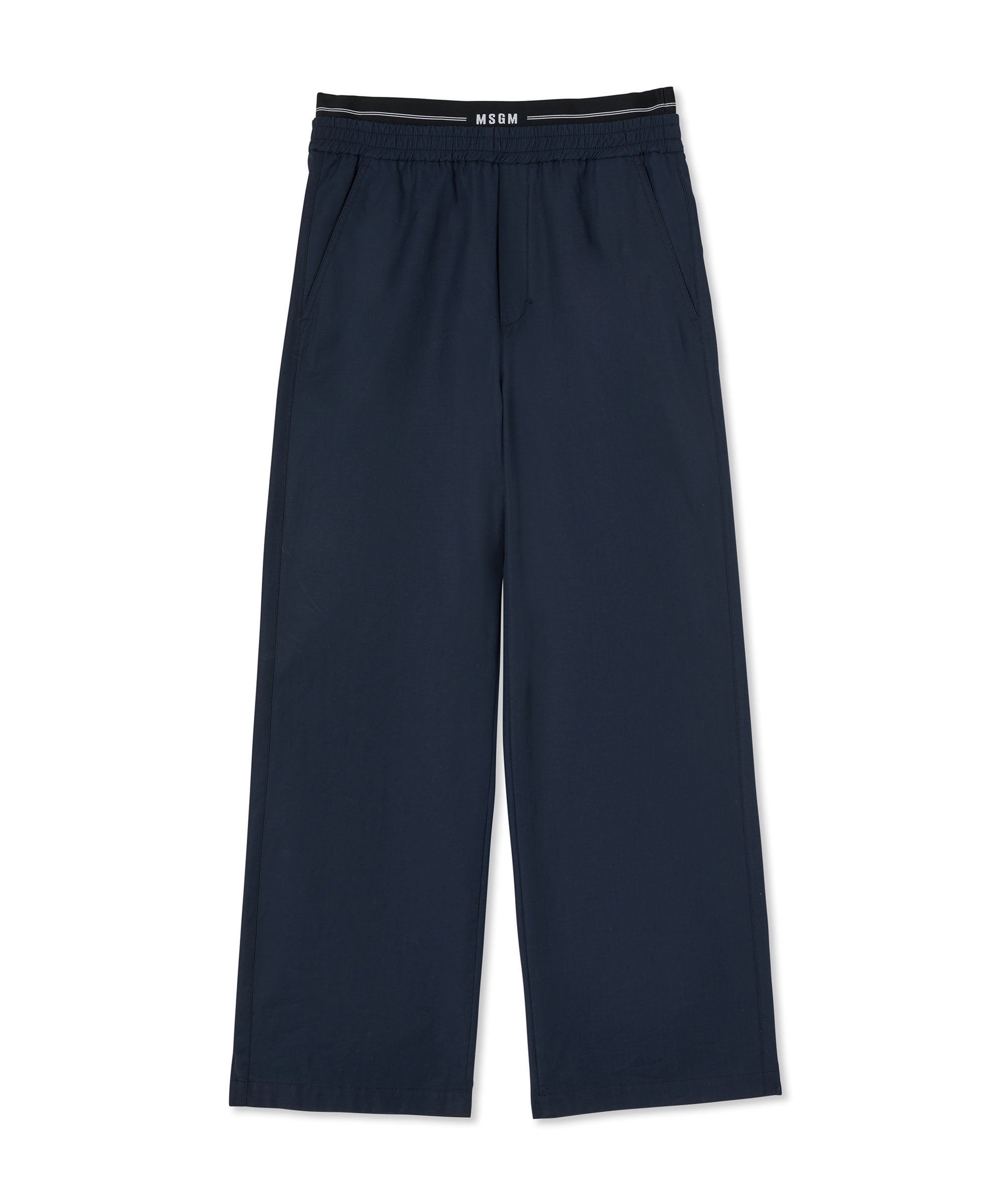 Double pleated trousers in "Recycled Cotton Ripstop" fabric - 1