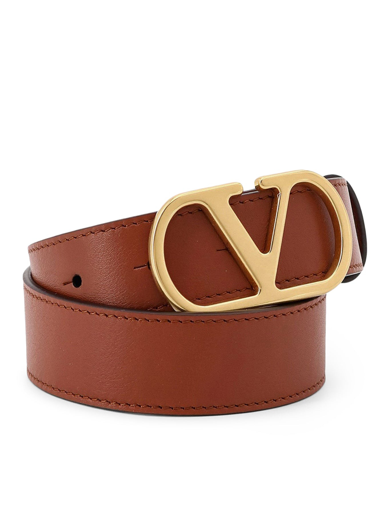 VLOGO LEATHER BELT - 2