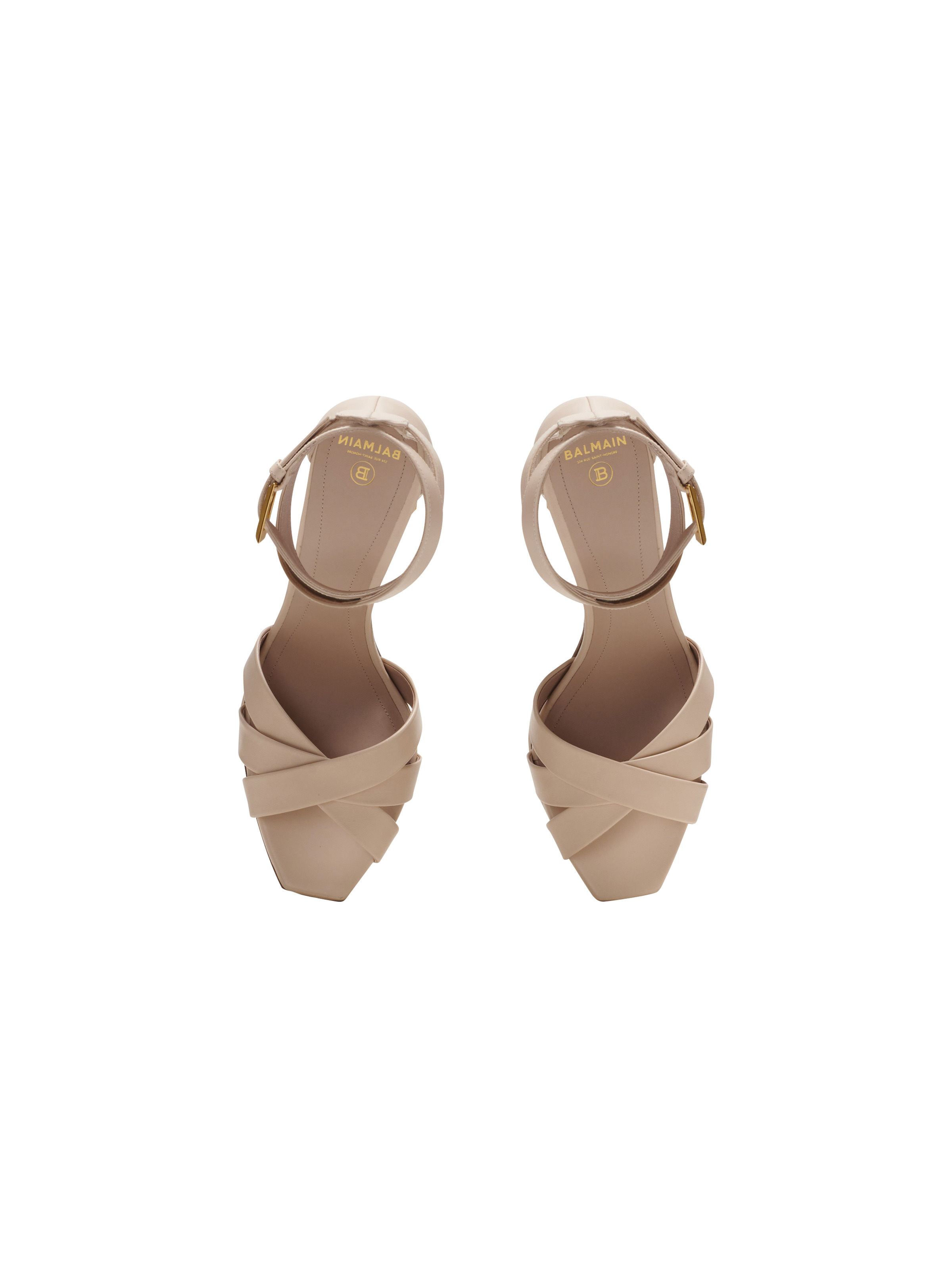 Ava leather platform sandals - 3