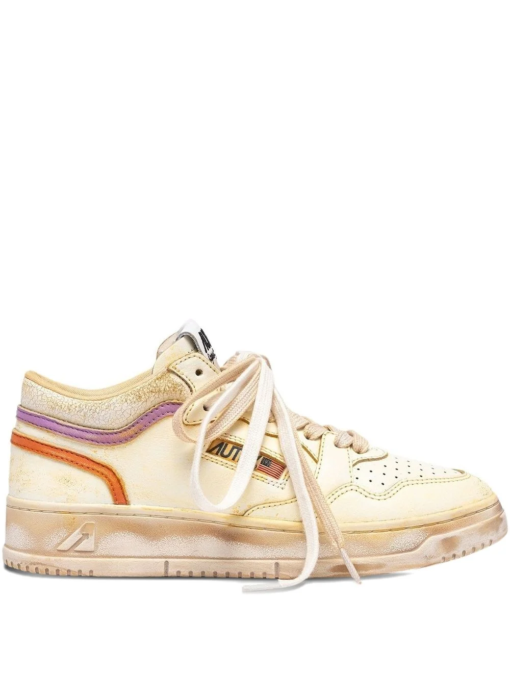 Medalist stripe leather sneakers - 1