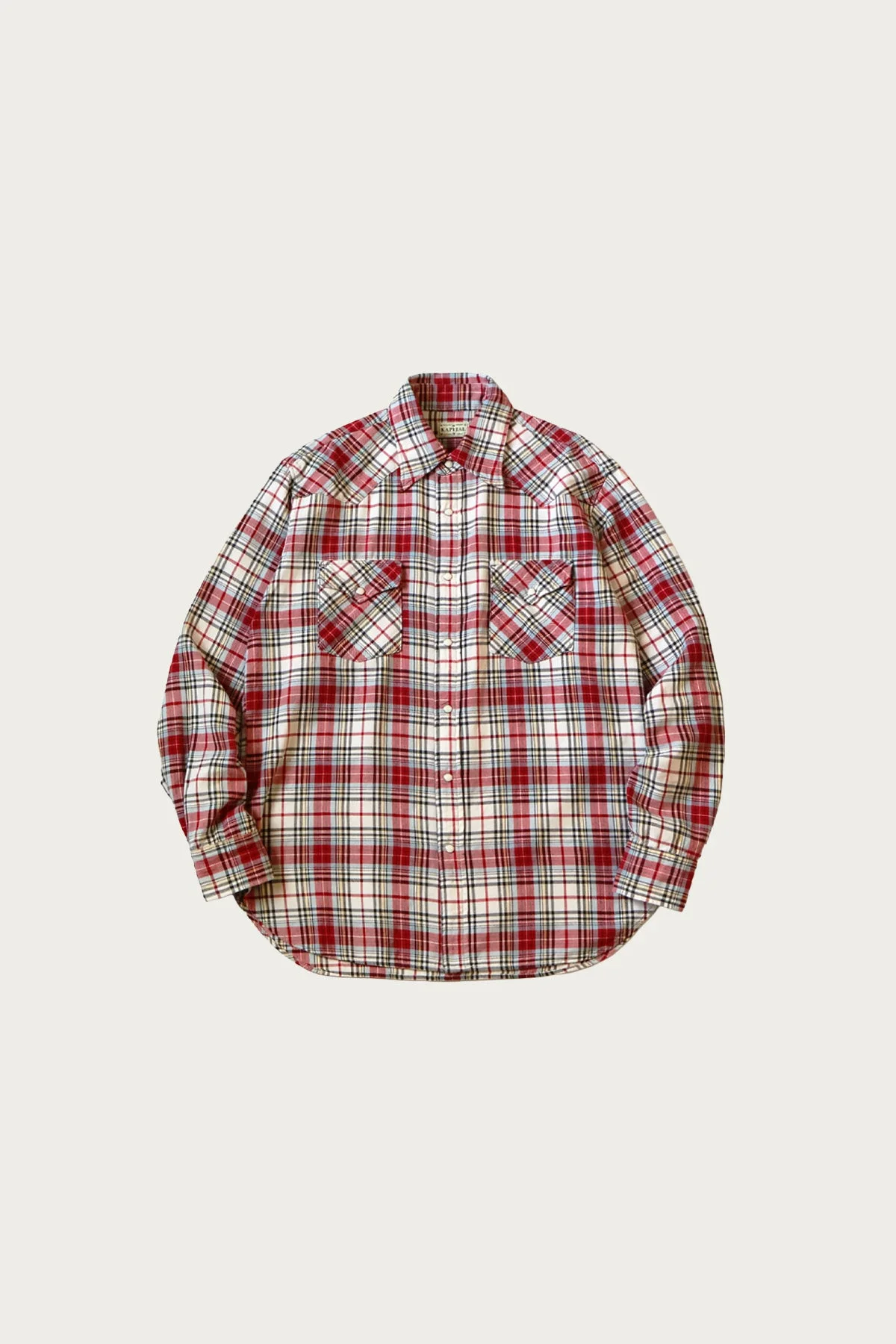 Columbia-Check HUSKY Western Shirt - Red - 1