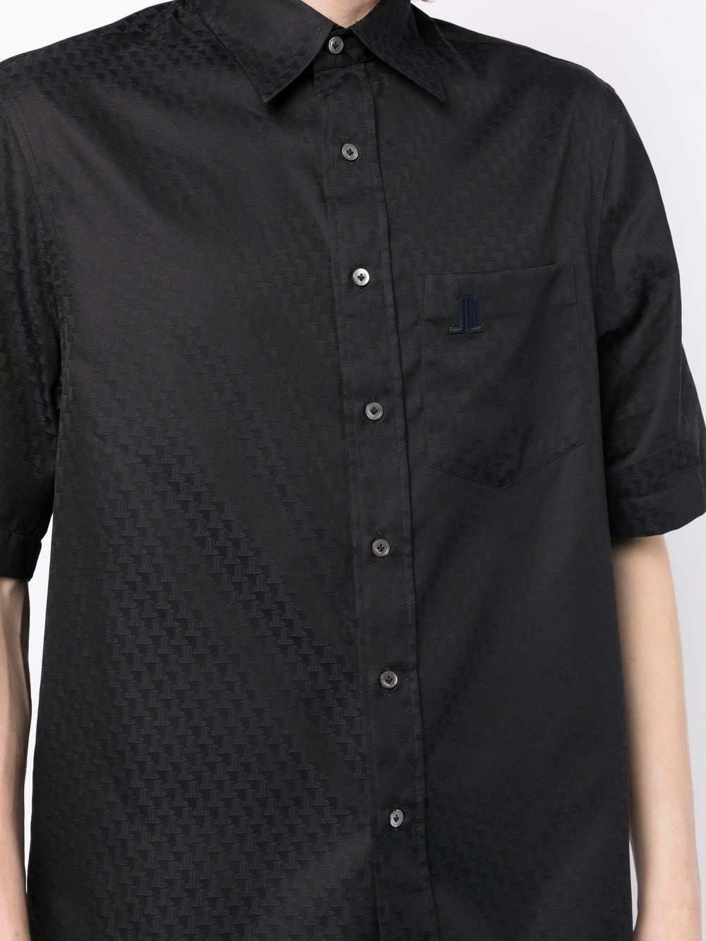 monogram-pattern short-sleeved shirt - 5