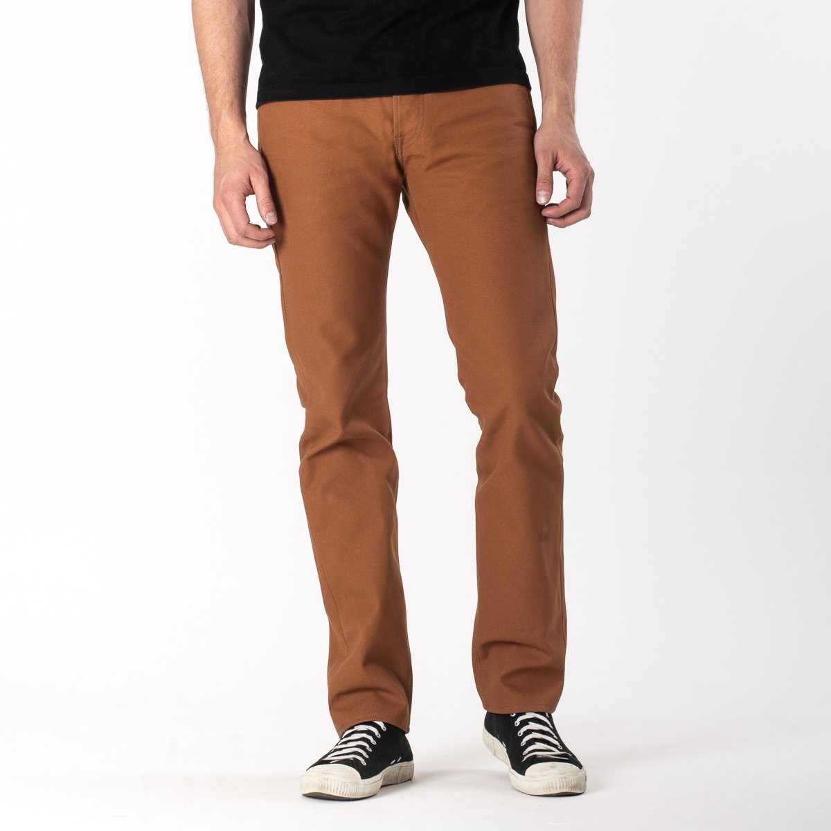 IH-777D 17oz Duck Slim Tapered Cut Jeans - Brown - 2