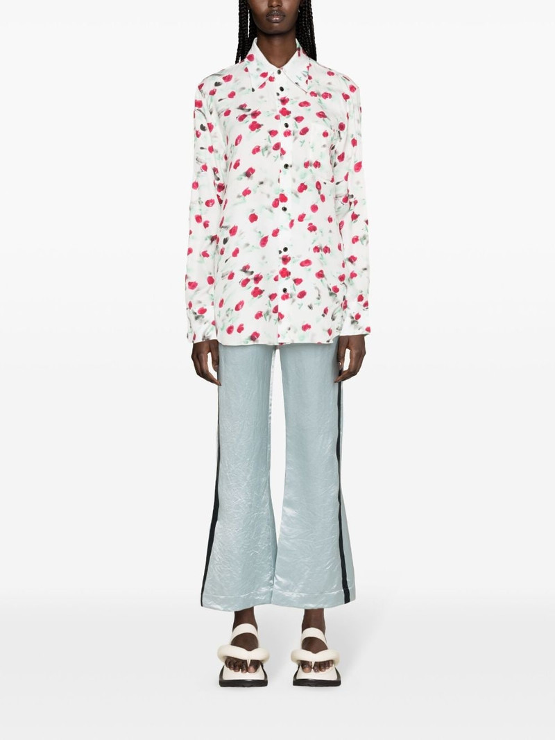 Marni logo-buttons floral-print shirt outlook