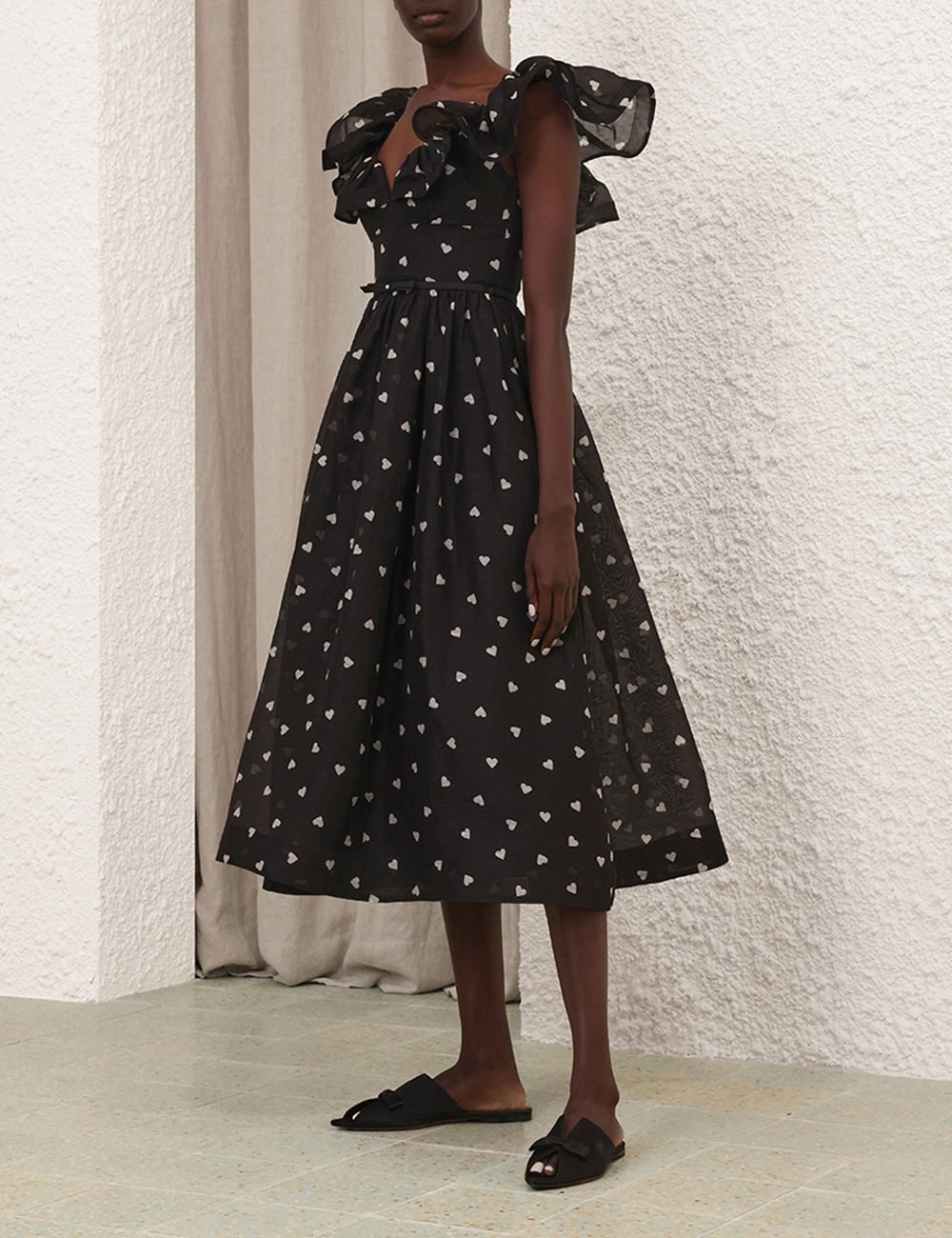 【Zimmermann】CRUSH FRILLED MIDI DRESS フリル ミディドレス 0400021897225_SILVER?wid=600&