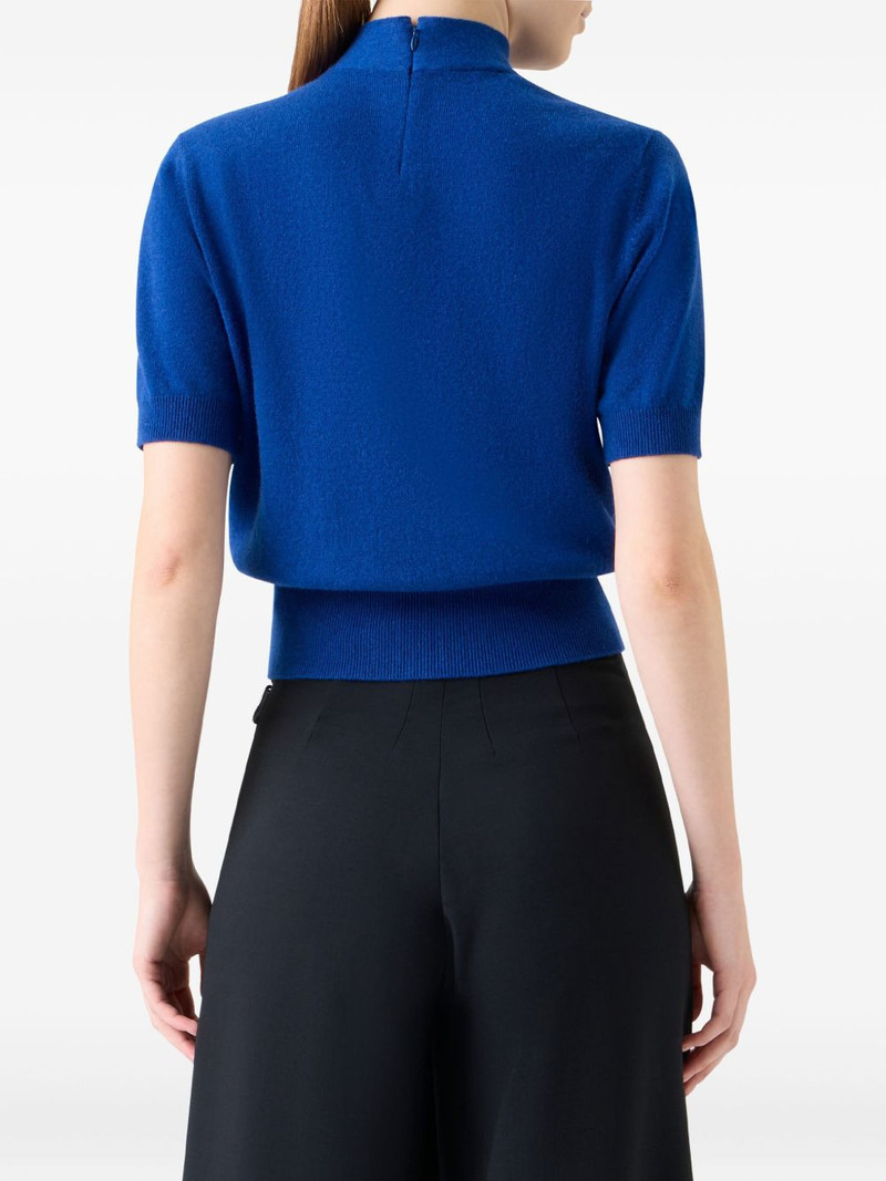tie-neck short-sleeve knitwear 3