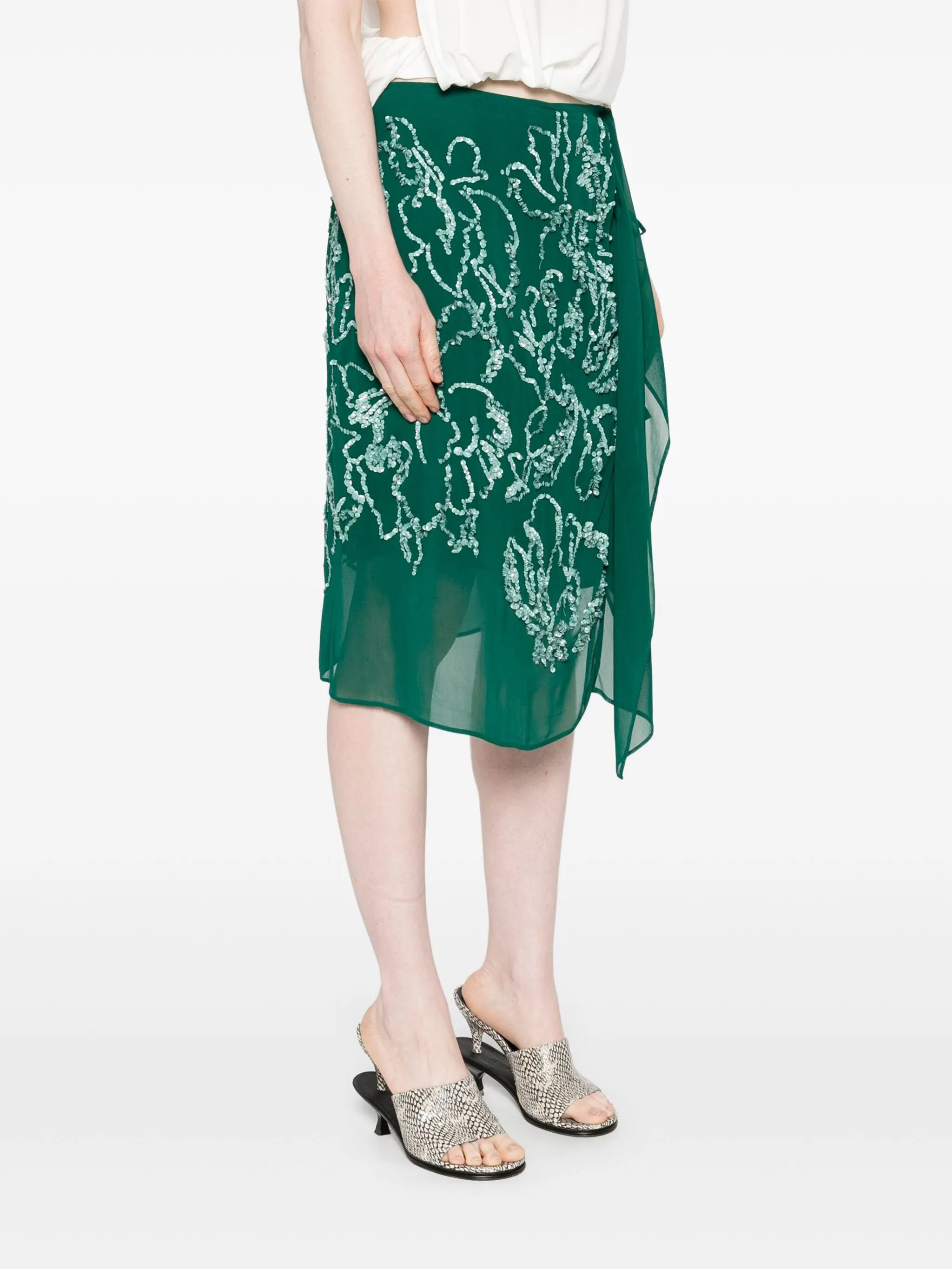 Sequin-detail Midi Skirt - 3