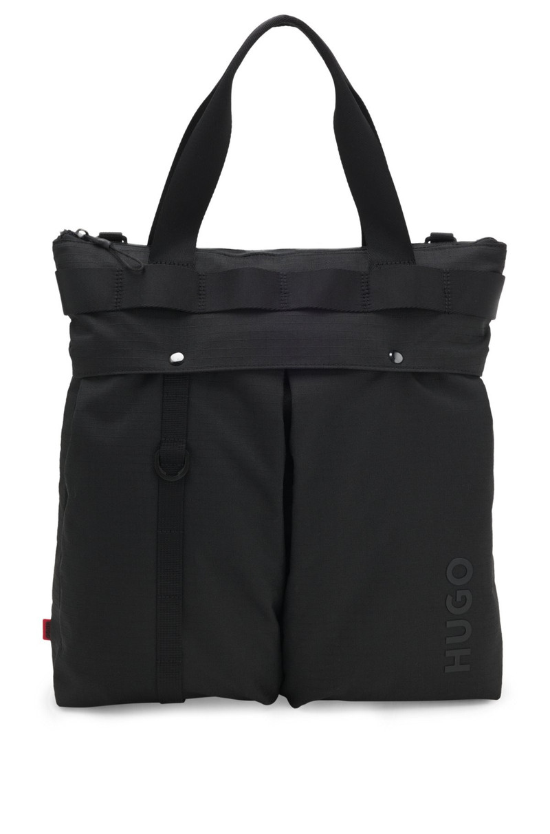 HUGO RIPSTOP TOTE BAG WITH LOGO LETTERING outlook