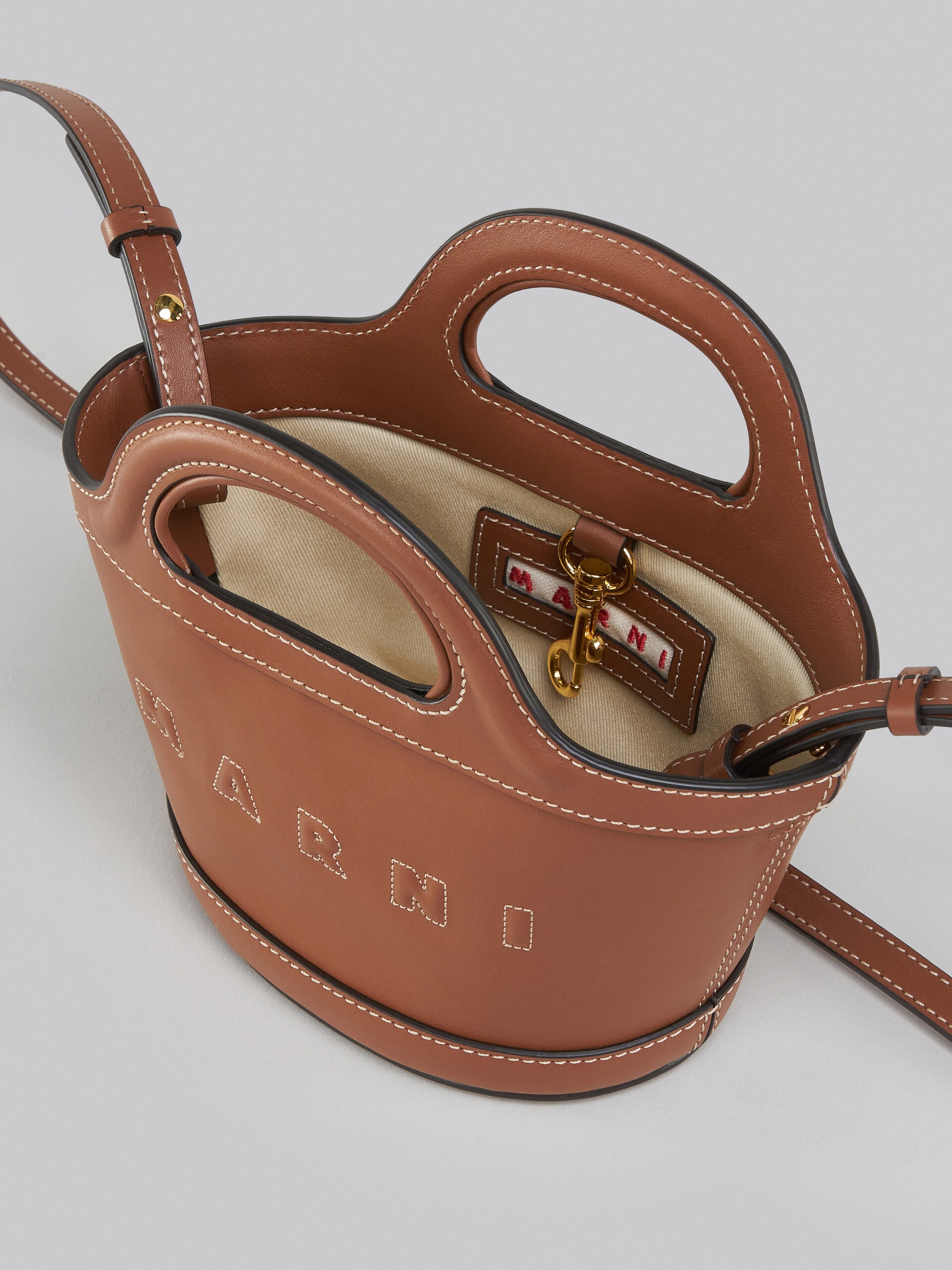 TROPICALIA MICRO BAG IN BROWN LEATHER - 4